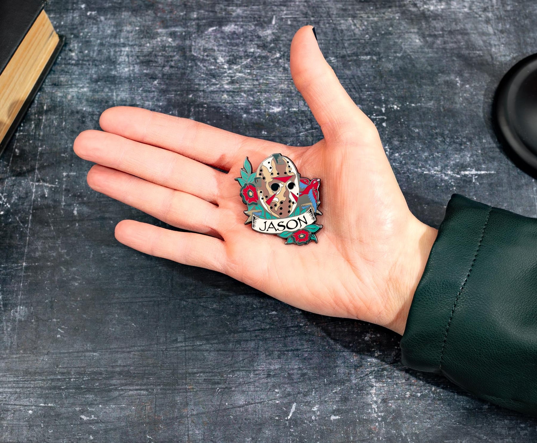 Friday The 13th Jason Voorhees Mask Traditional Tattoo Enamel Pin