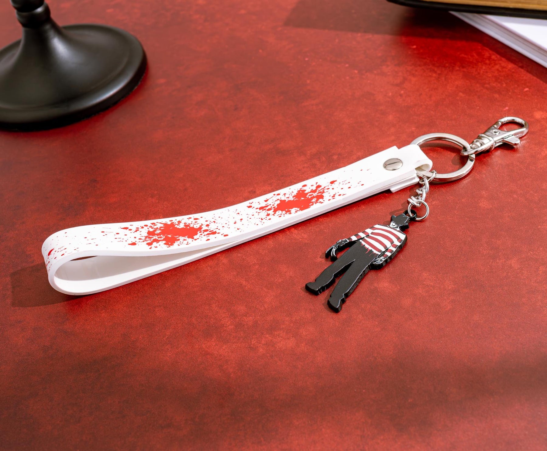 A Nightmare On Elm Street Freddy Krueger Enamel Keychain With Lanyard Strap