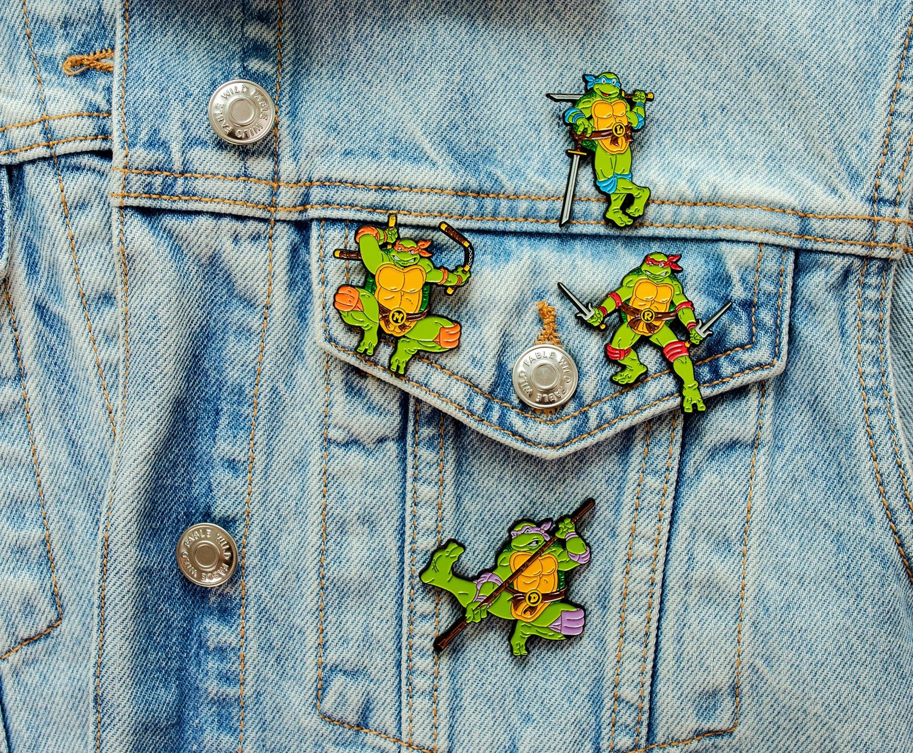 Teenage Mutant Ninja Turtles 4-Piece Enamel Pin Set