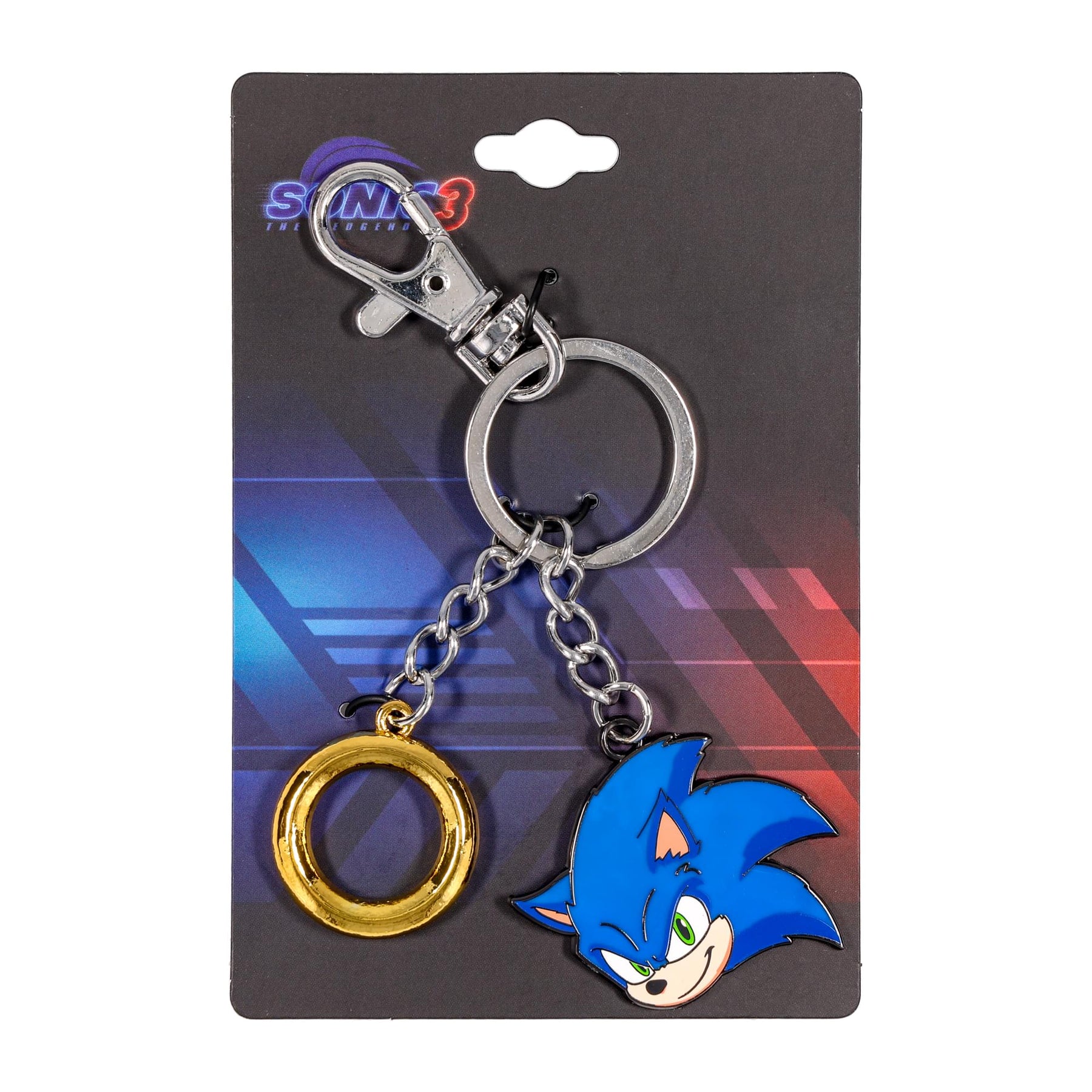 Sonic The Hedgehog Sonic and Ring Charms Keychain