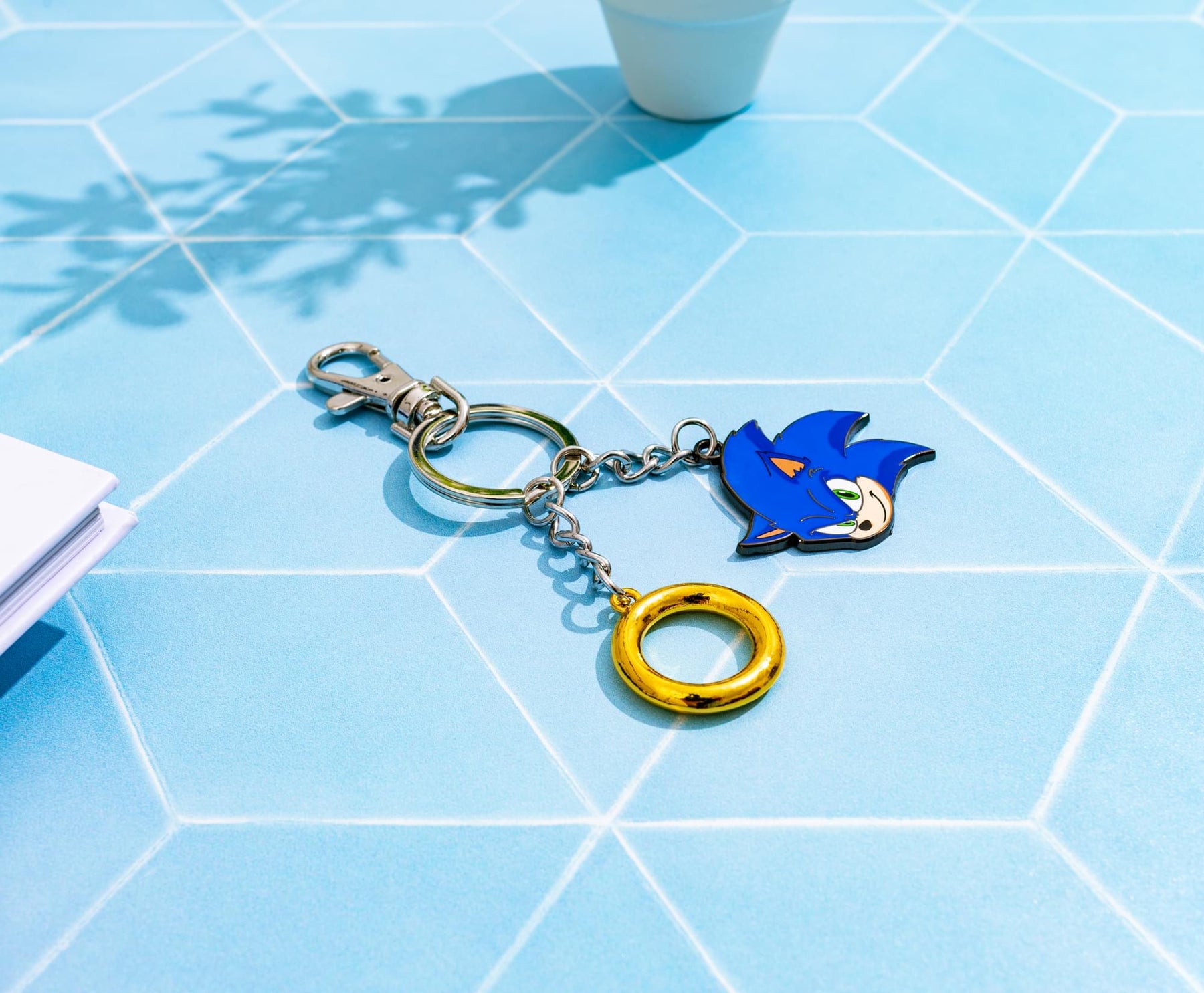 Sonic The Hedgehog Sonic and Ring Charms Keychain