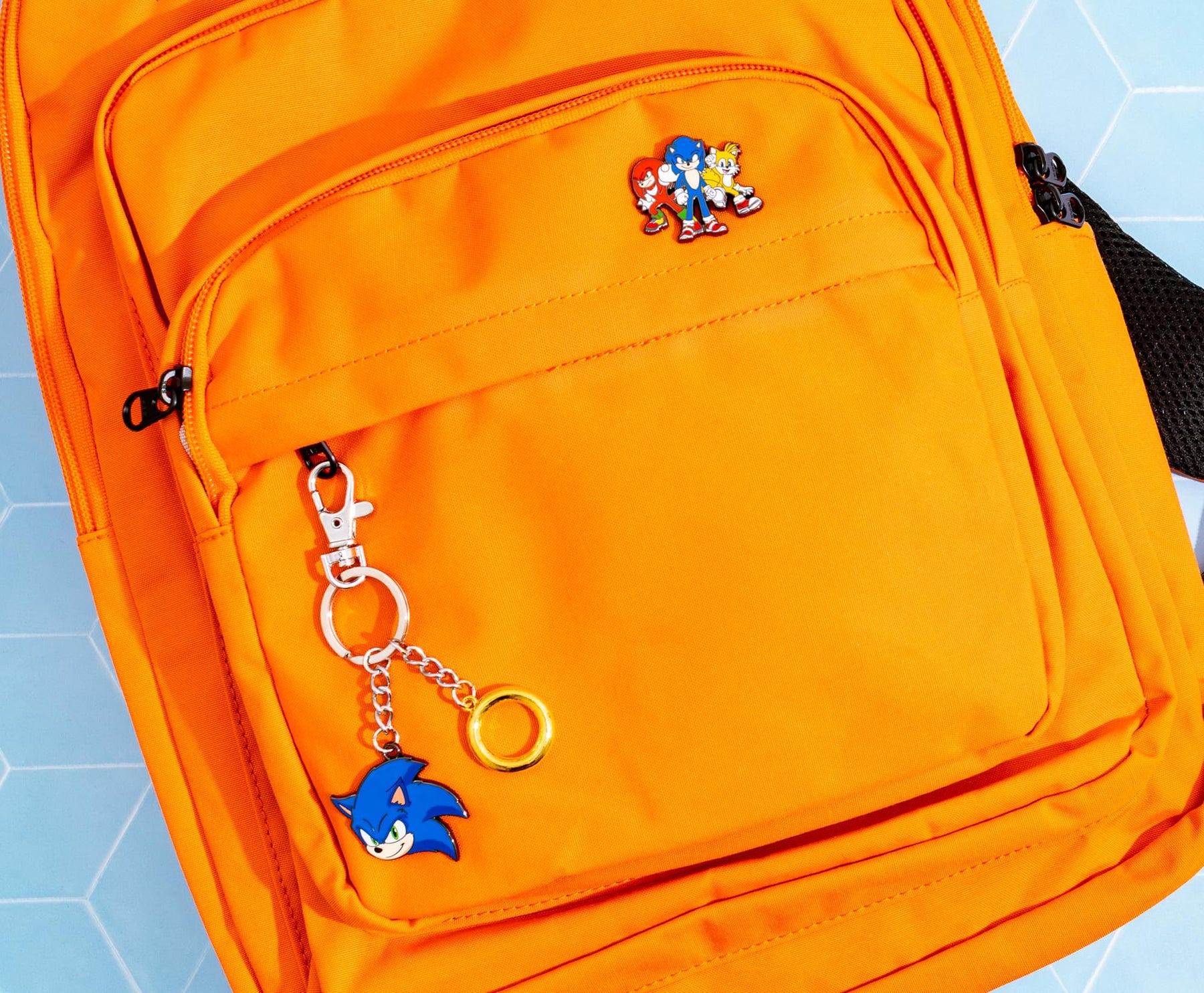Sonic The Hedgehog Sonic and Ring Charms Keychain
