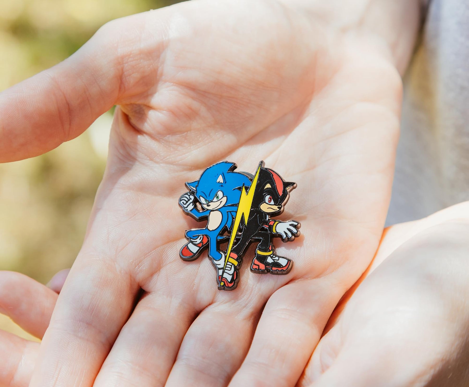 Sonic The Hedgehog 3 Sonic and Shadow Enamel Pin