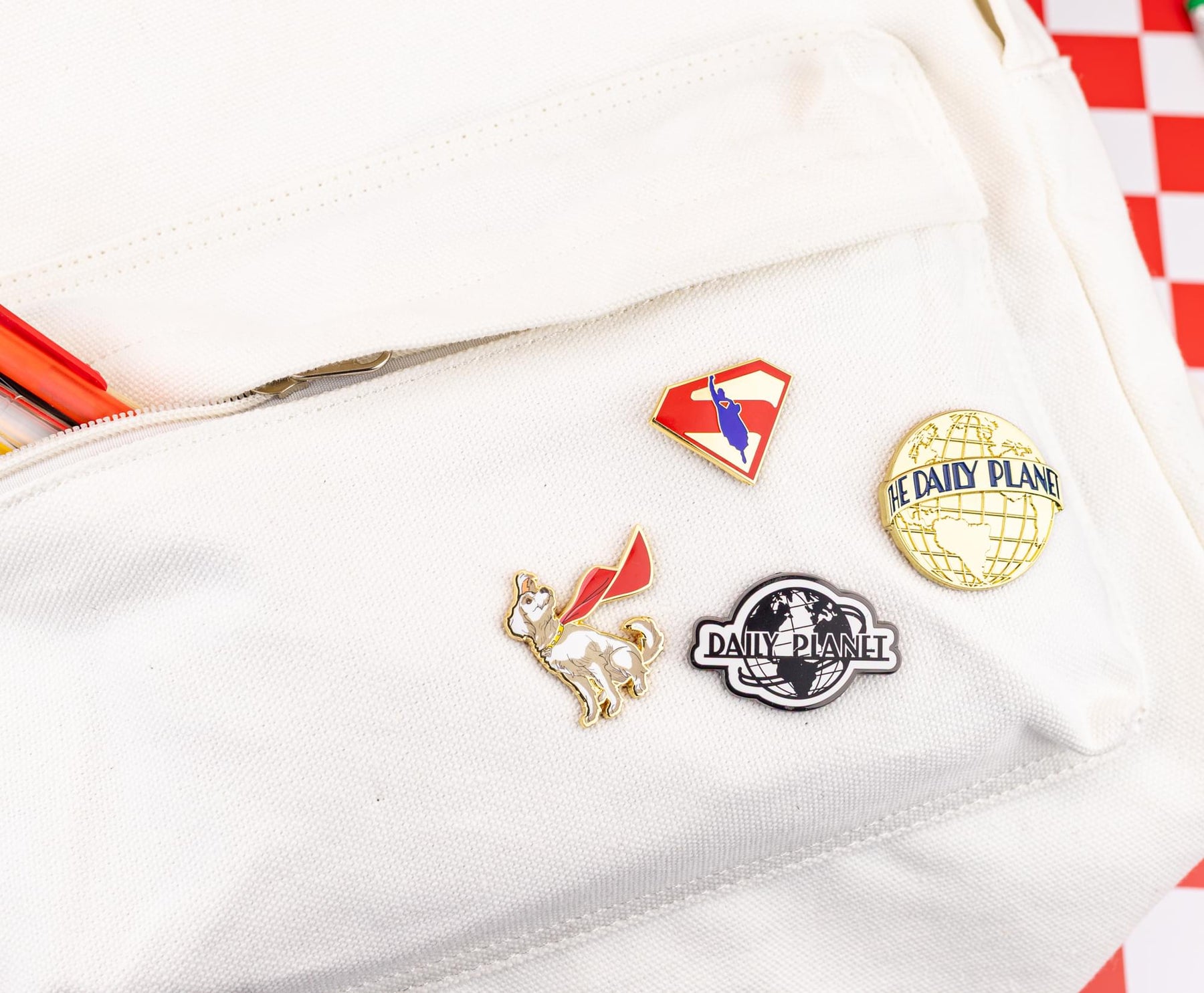 DC Studios Superman Daily Planet Black-and-White Logo Enamel Pin