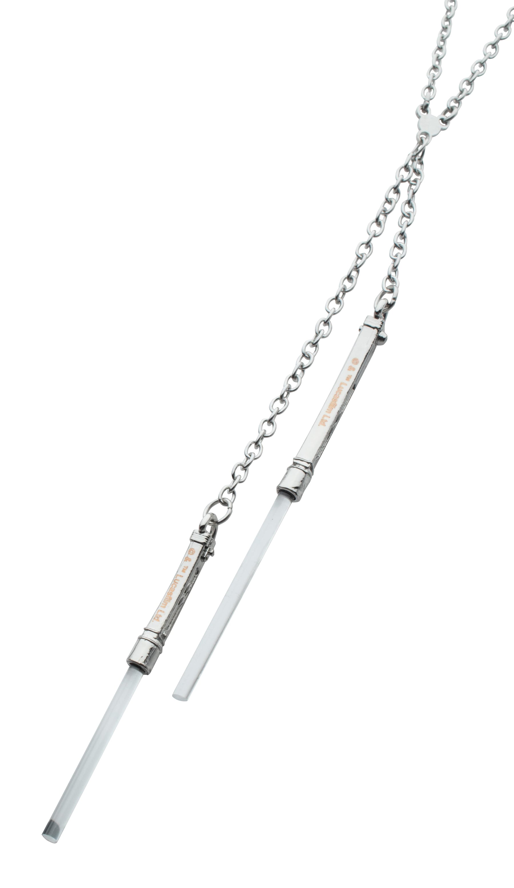 Star Wars Ahsoka Tano Double Drop Lightsaber Necklace