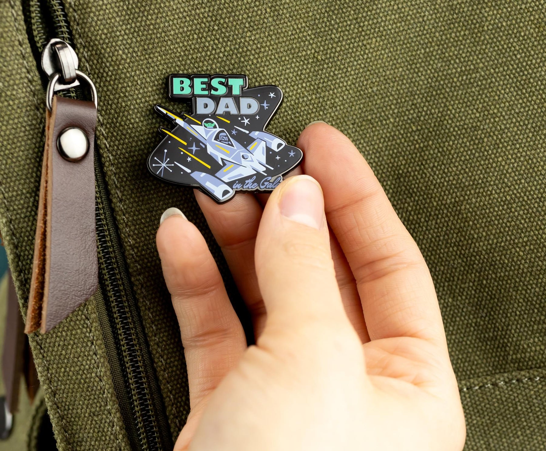 Star Wars: The Mandalorian "Best Dad In The Galaxy" Father's Day Enamel Pin