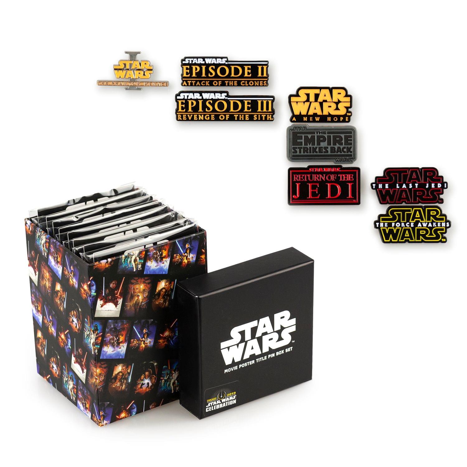 Star Wars Movie Title Pin Collection | Exclusive Poster Title Pin From Each Film
