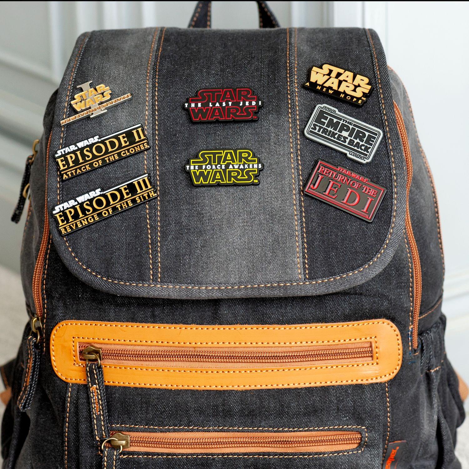 Star Wars Movie Title Pin Collection | Exclusive Poster Title Pin From Each Film