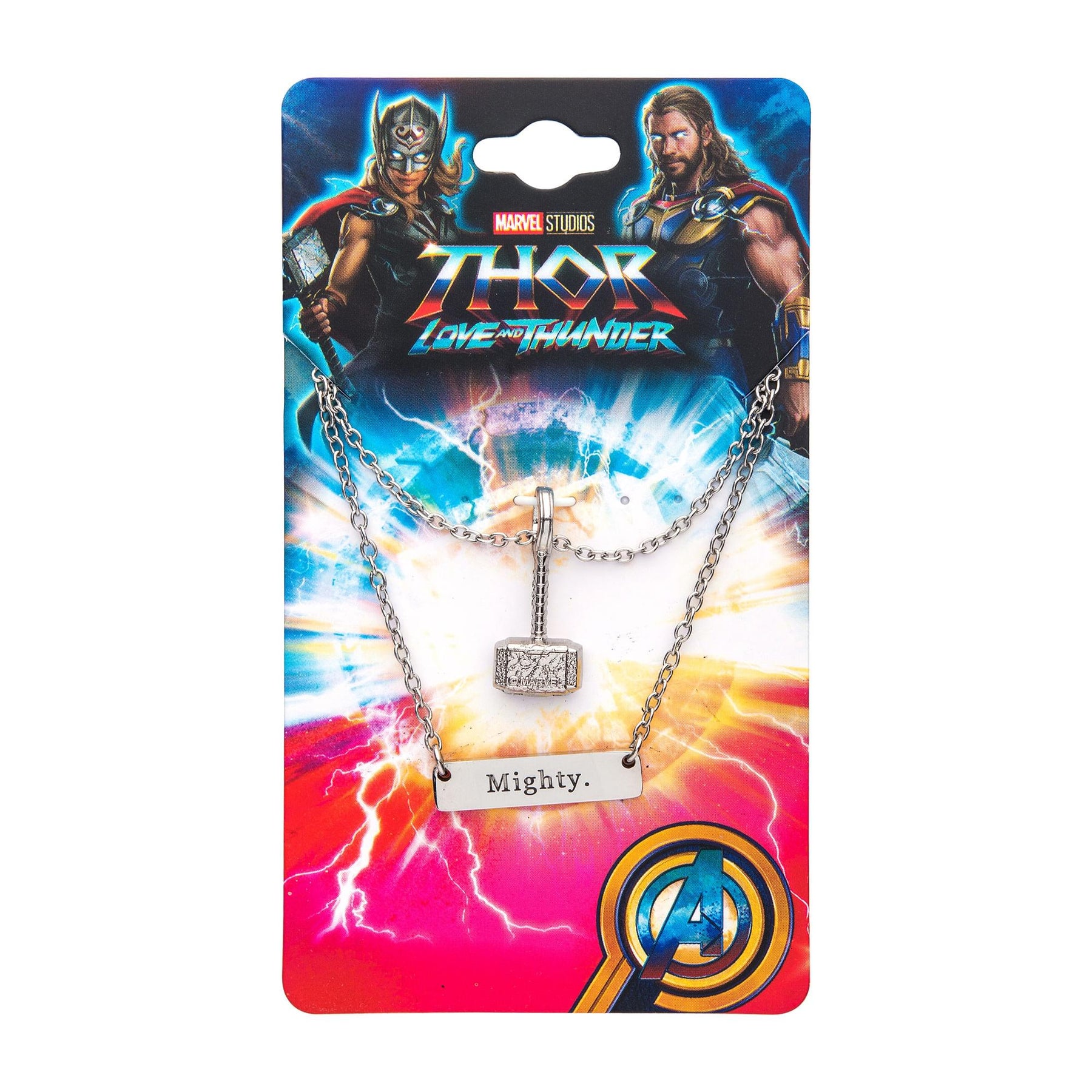Marvel Thor: Love and Thunder Mighty Thor and Hammer Tiered Necklace