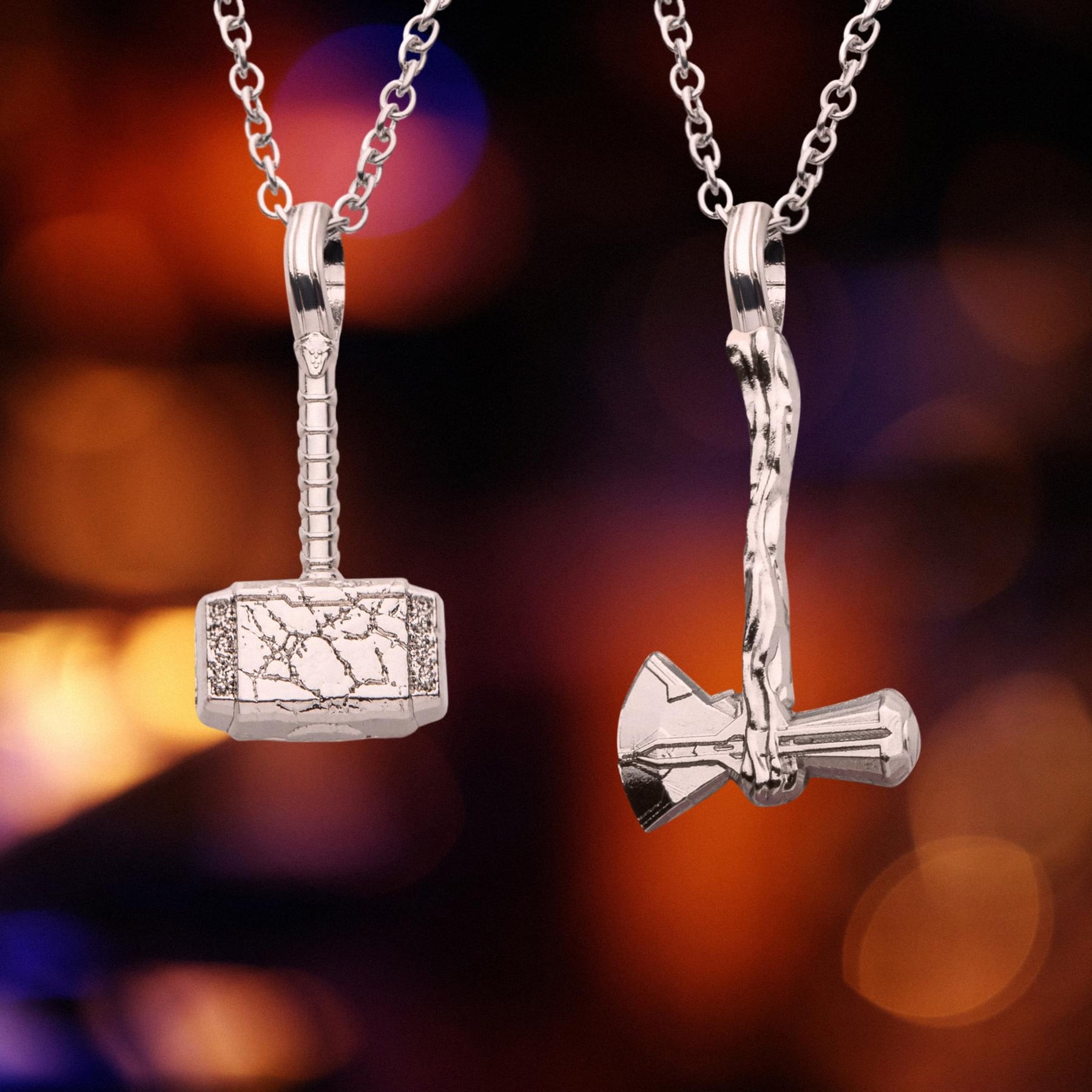 Marvel Thor: Love and Thunder Hammer Necklace Set