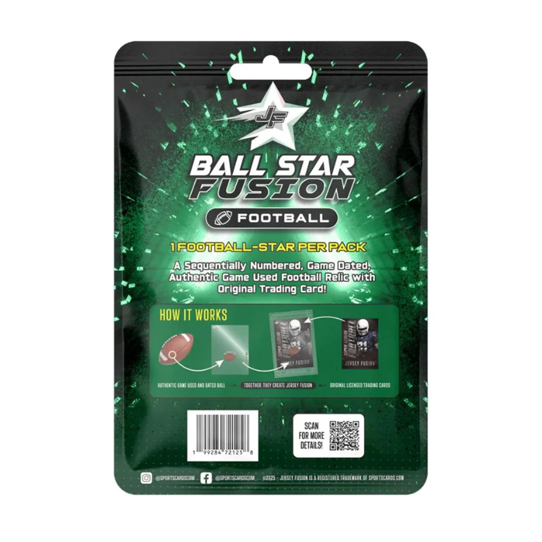 NFL 2025 Ball Star Fusion Football Trading Card Pack