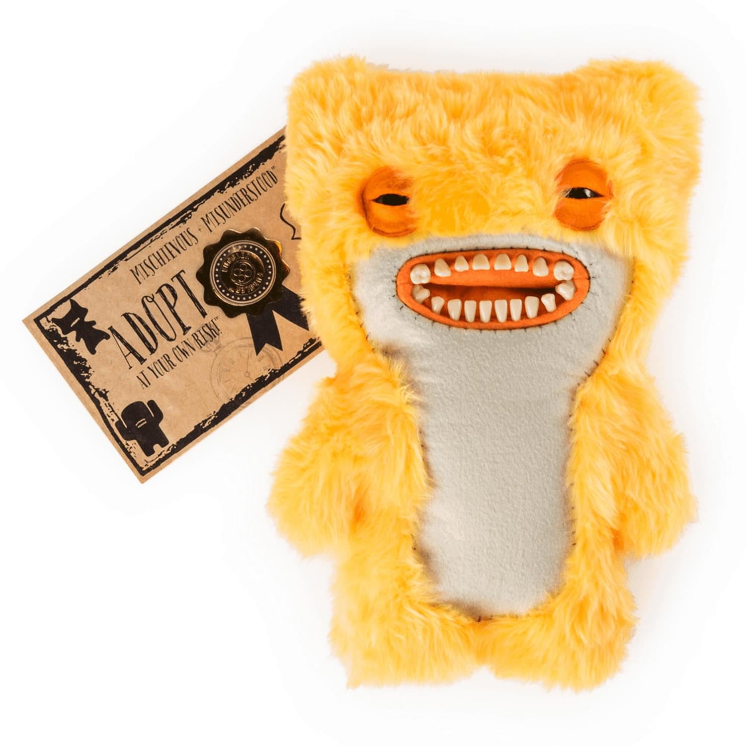 Fuggler 12 Inch Funny Ugly Monster Plush | Yellow Awkward Bear
