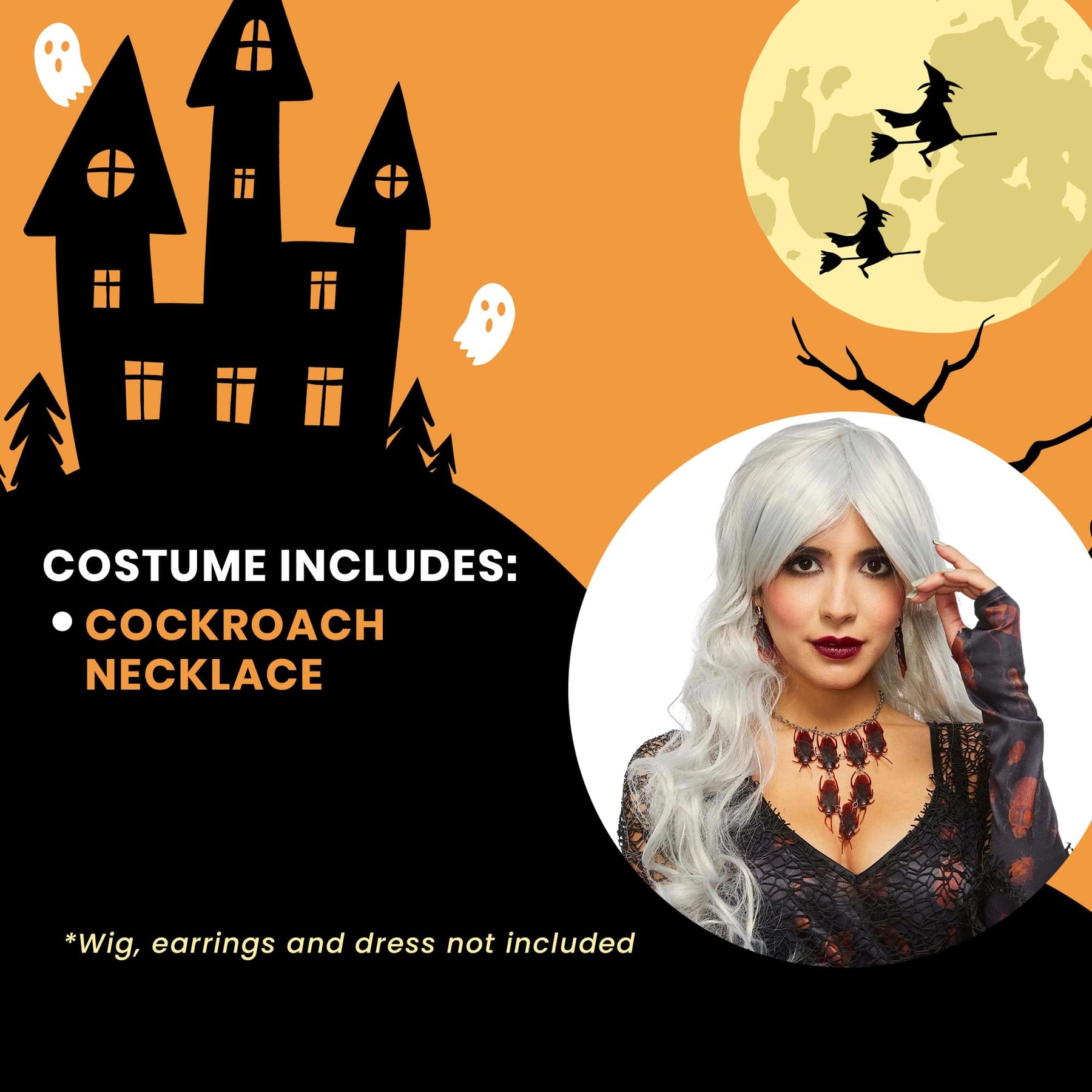 Cockroach Adult Costume Necklace