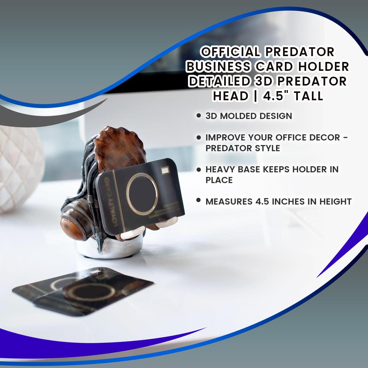 OFFICIAL Predator Business Card Holder | Detailed 3D Predator Head | 4.5" Tall