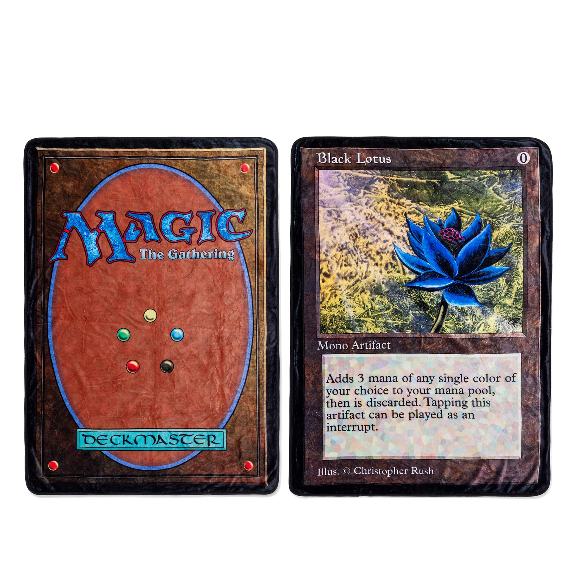 all lotus cards mtg Magic the Gathering: Black Lotus Double Sided Fleece Blanket