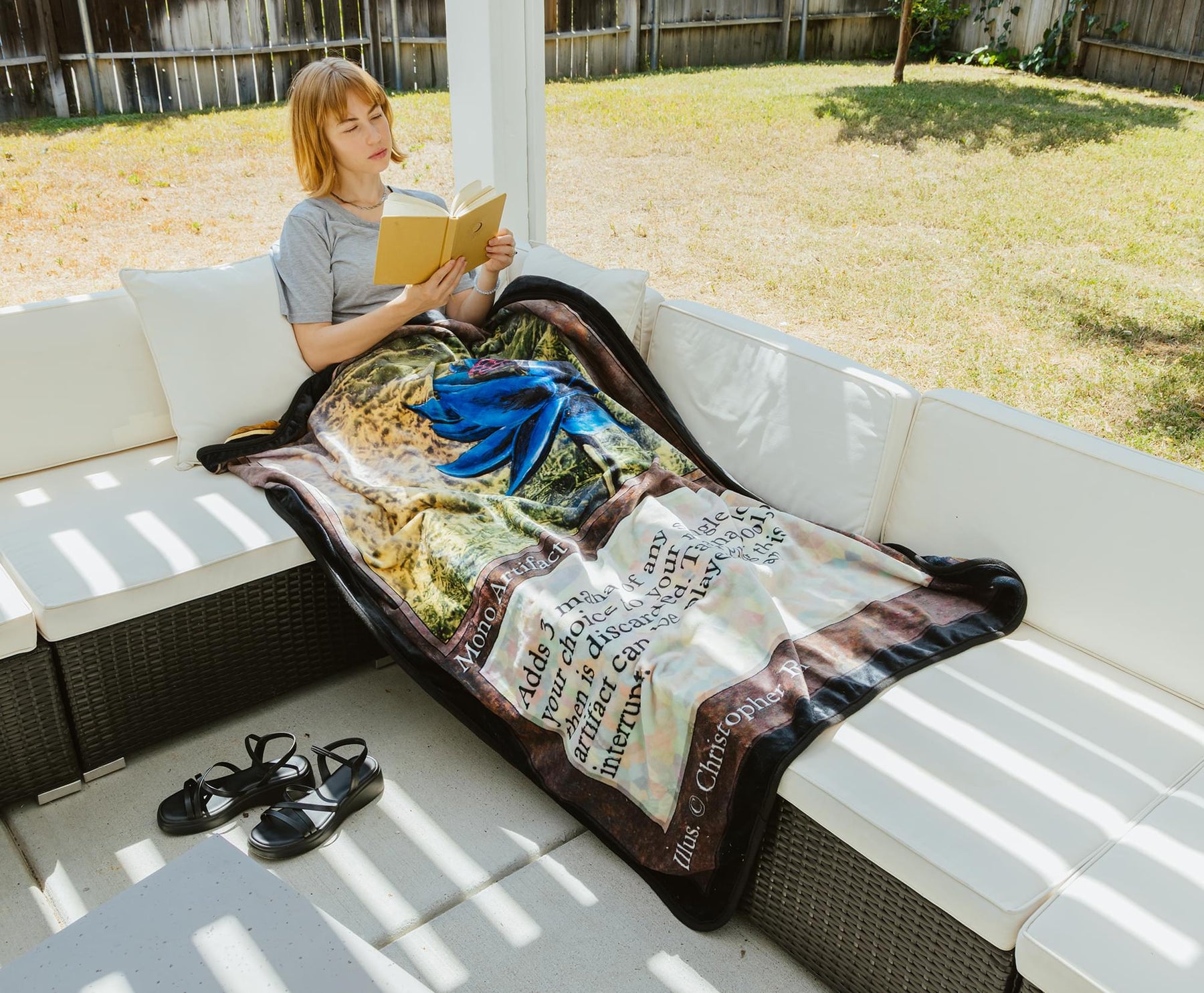 Magic: The Gathering Black Lotus Card Double-Sided Fleece Throw Blanket | 45 x 60 Inches