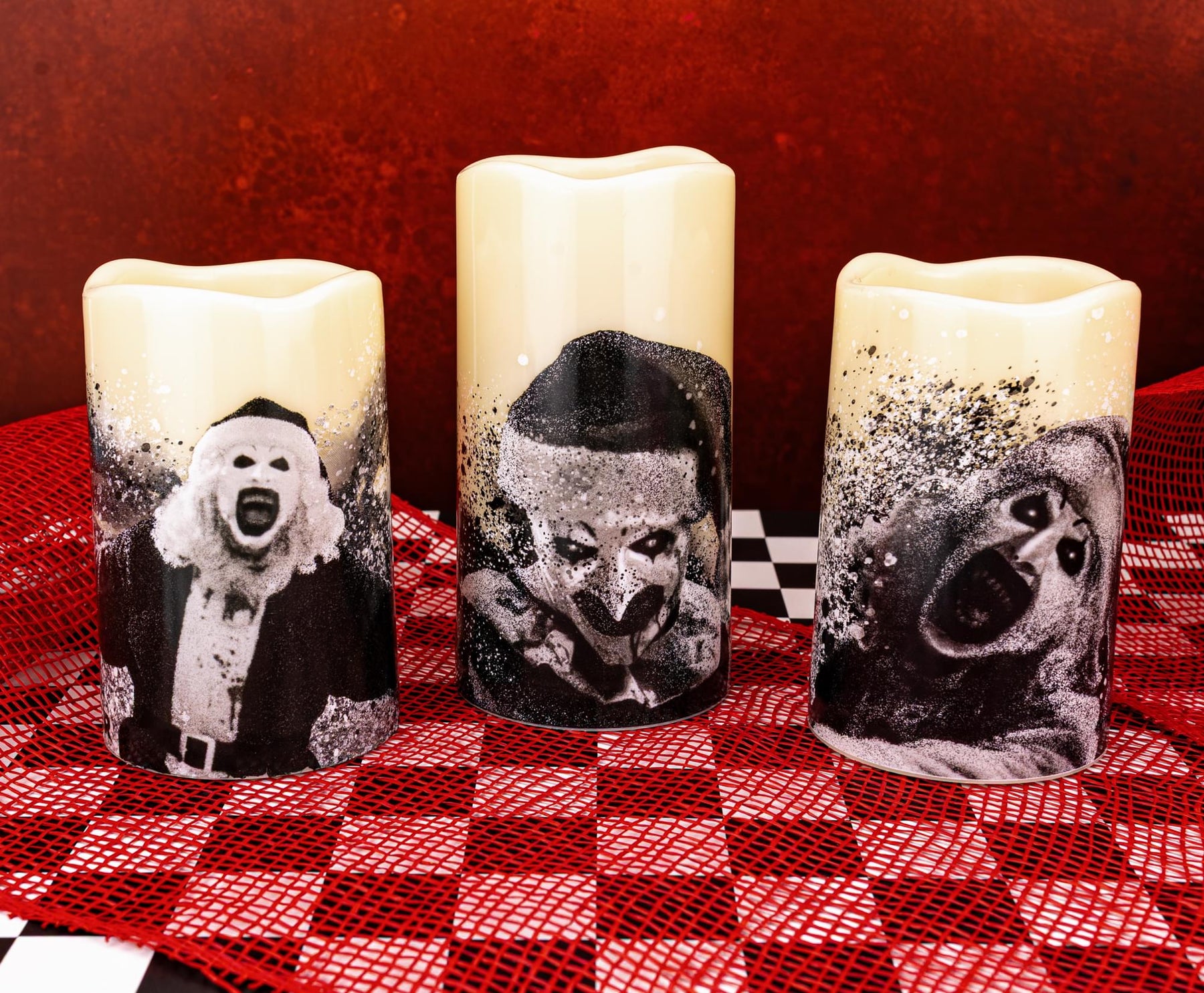 Terrifier 3-Piece LED Flameless Candle Set With Remote Control