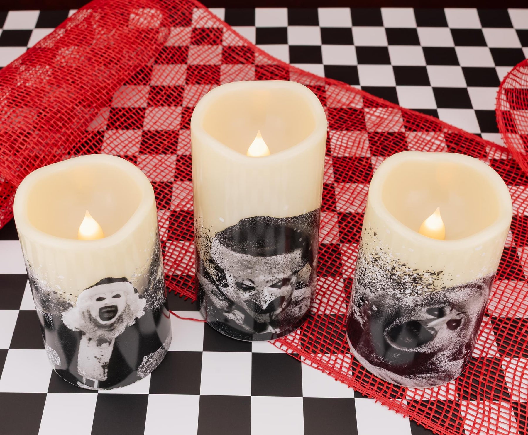 Terrifier 3-Piece LED Flameless Candle Set With Remote Control