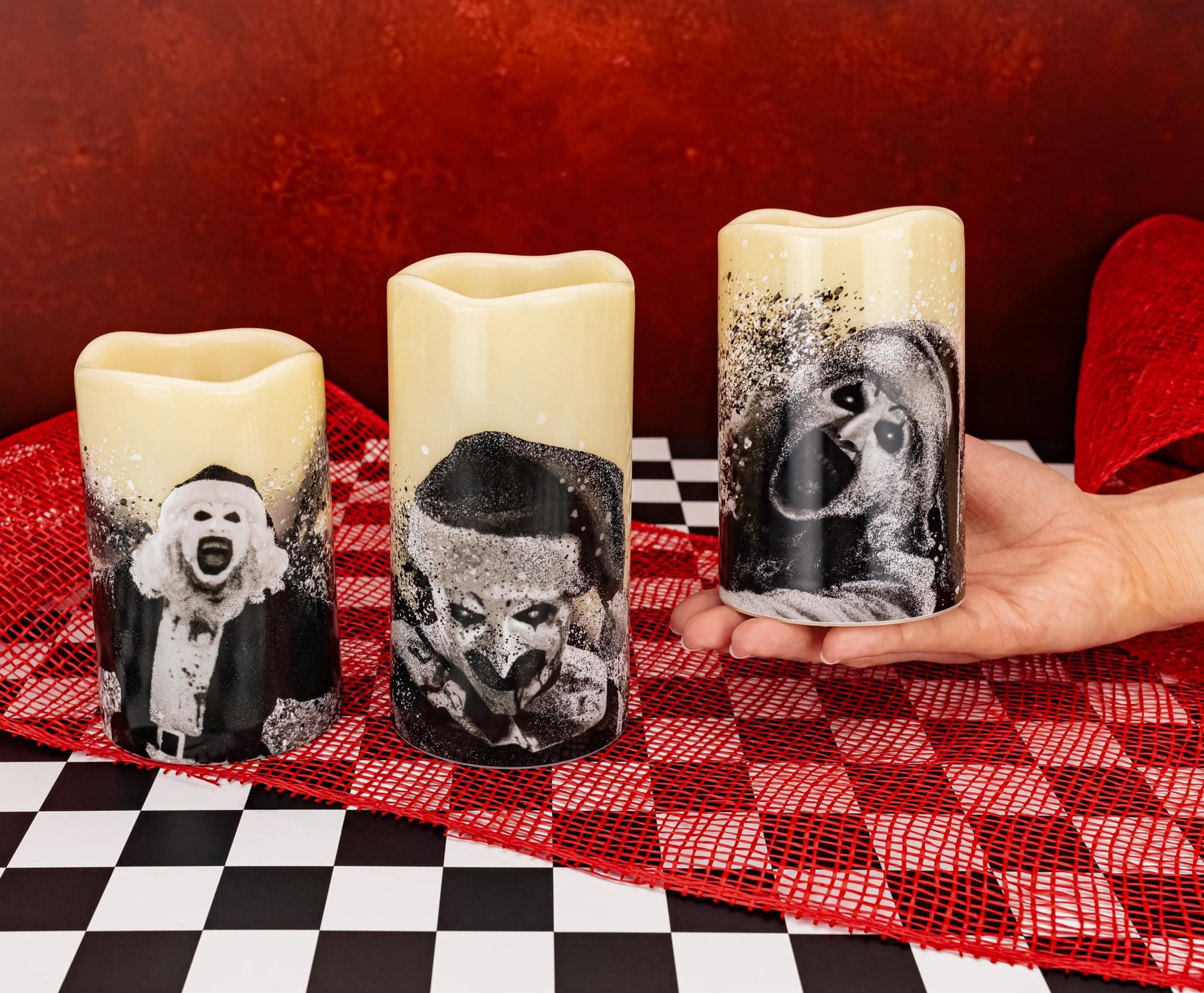 Terrifier 3-Piece LED Flameless Candle Set With Remote Control