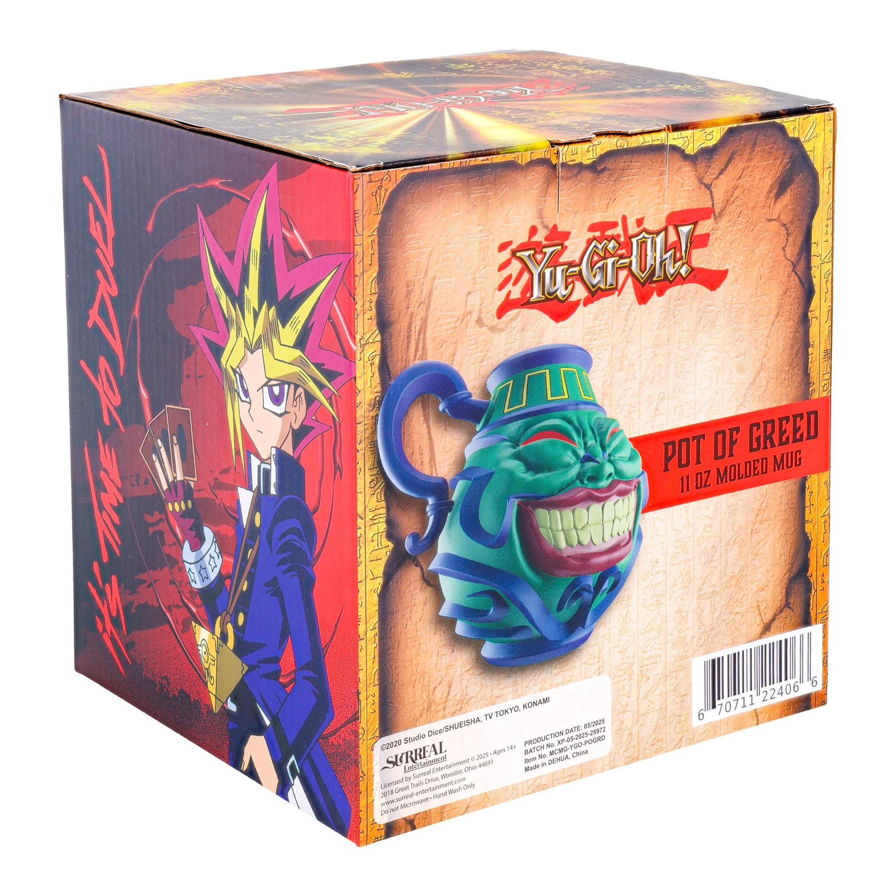 Yu-Gi-Oh! Pot Of Greed Sculpted Ceramic Mug | Holds 11 Ounces