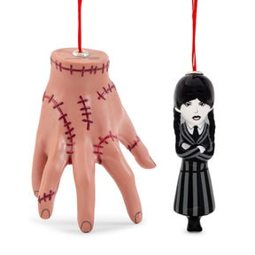 The Addams Family 4 Inch Decoupage Ornament Set of 2