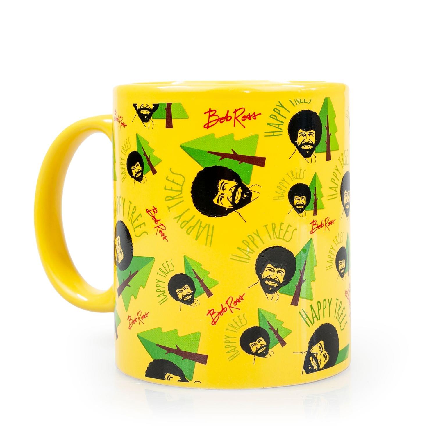 Bob Ross Collectibles | Bob Ross Happy Trees Mug | Yellow