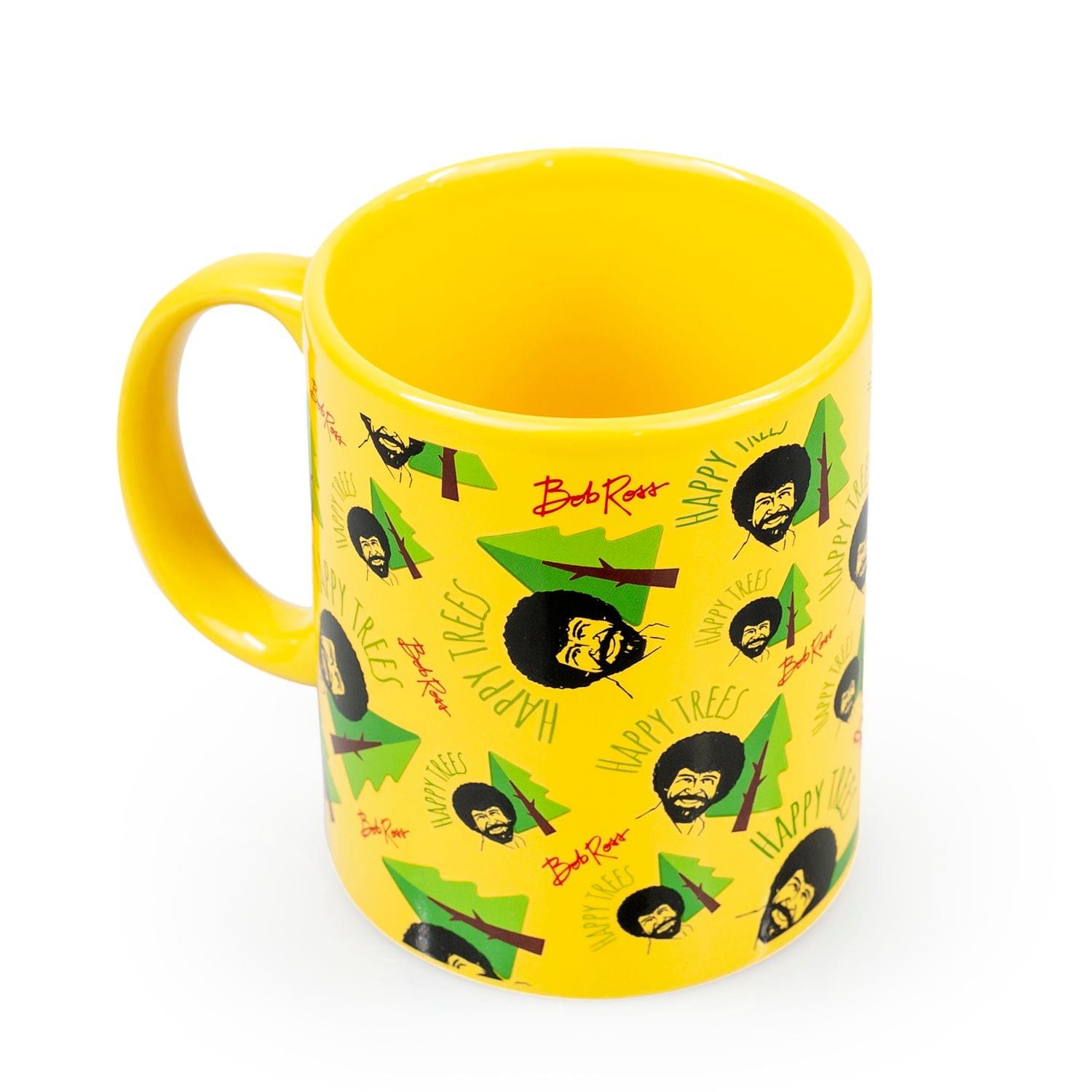 Bob Ross Collectibles | Bob Ross Happy Trees Mug | Yellow