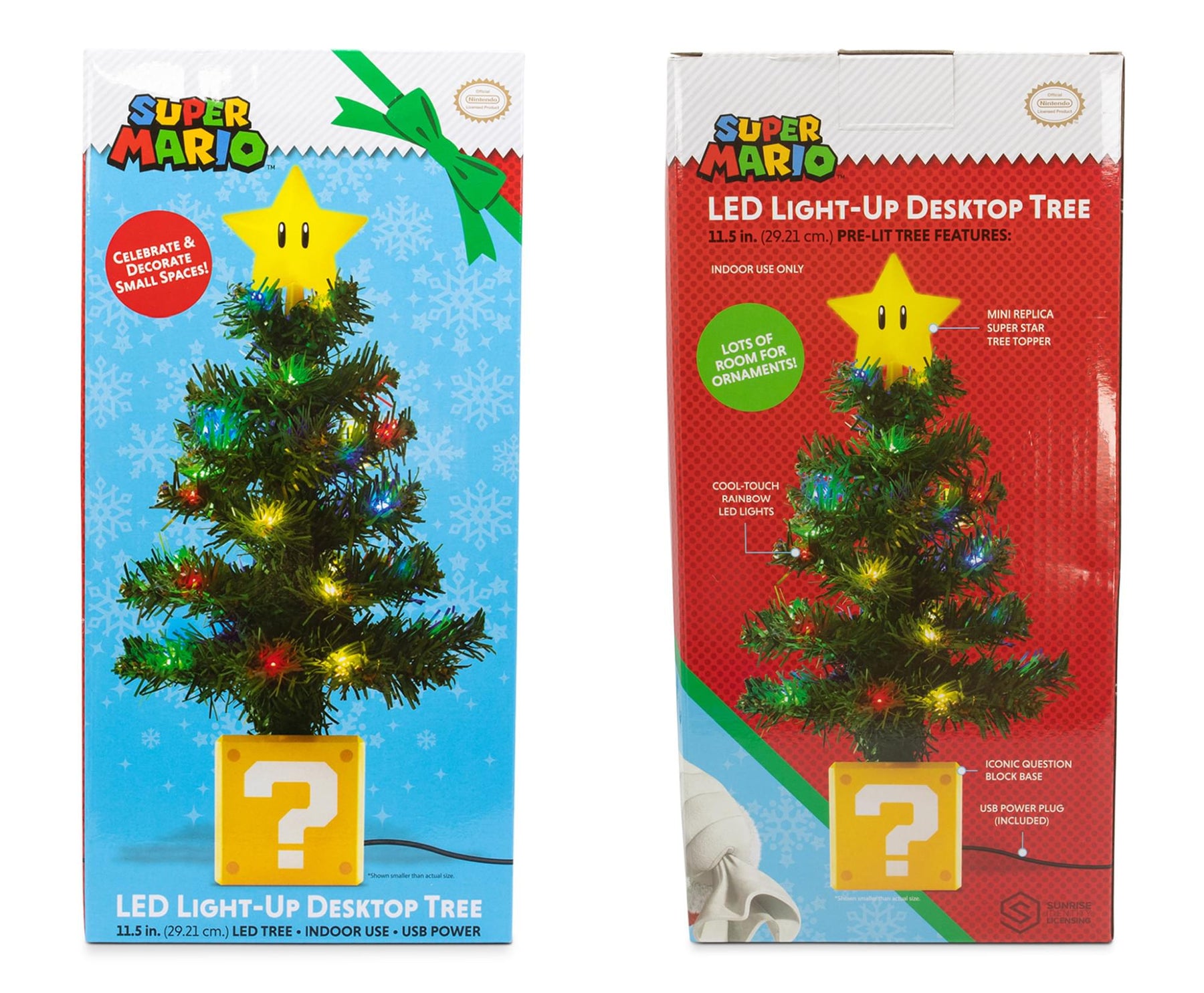 Super Mario Bros. Super Star LED USB-Powered Light-Up Desktop Holiday Tree