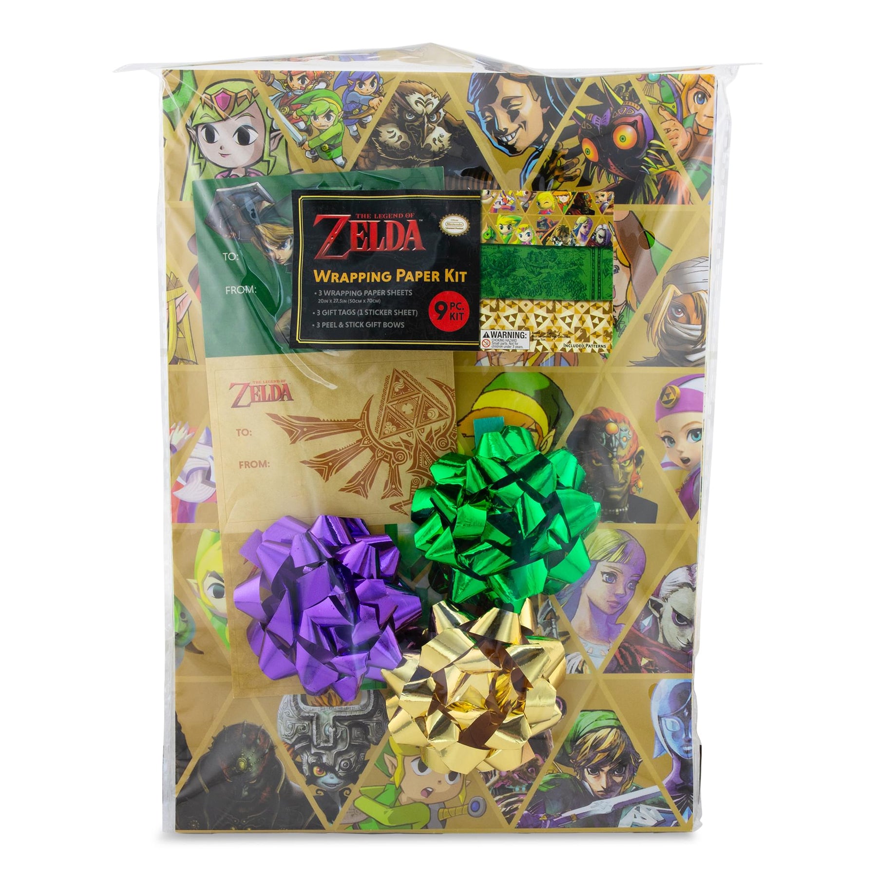 The Legend of Zelda 9-Piece Wrapping Paper Kit