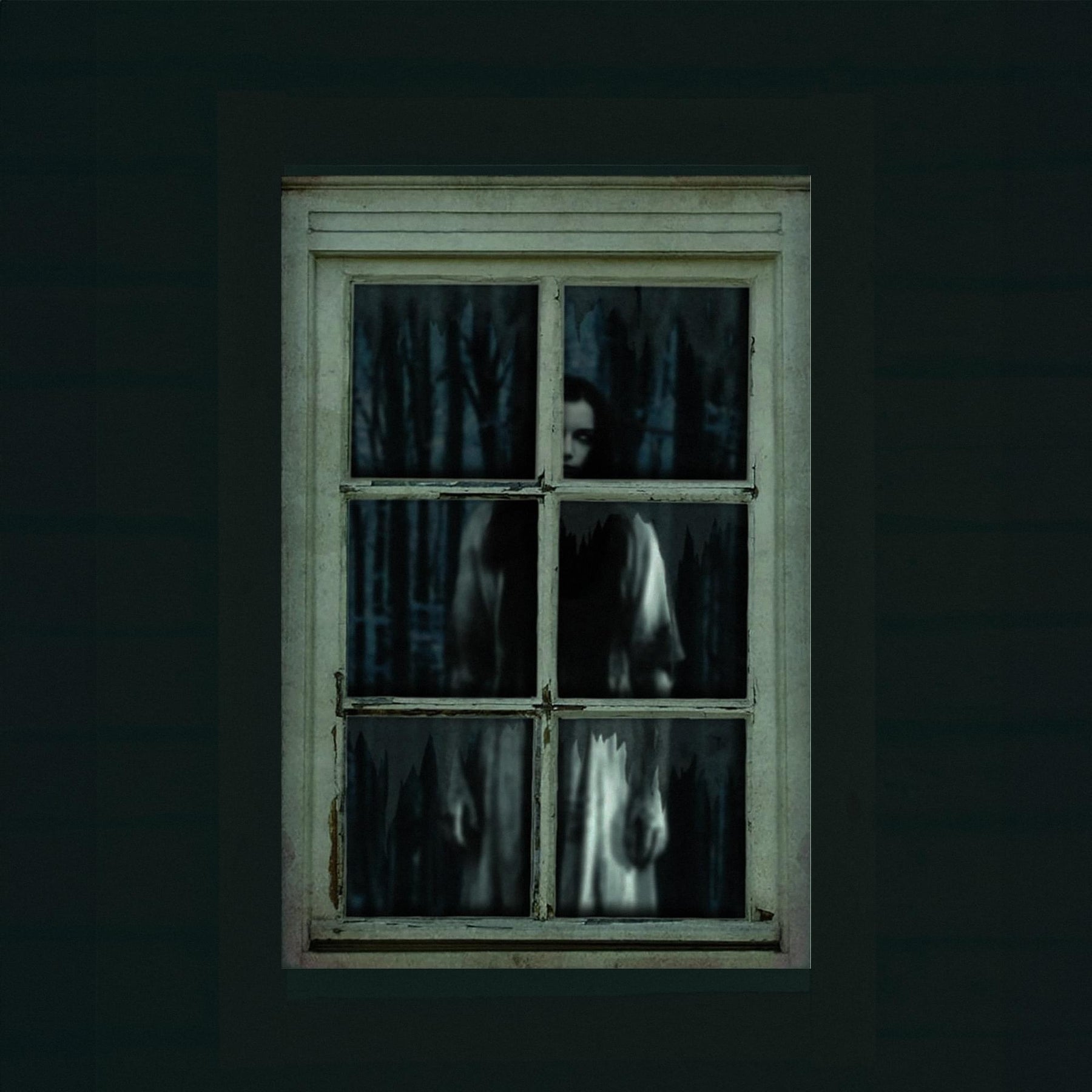 Woman in Window 47 Inch Halloween Window Decor