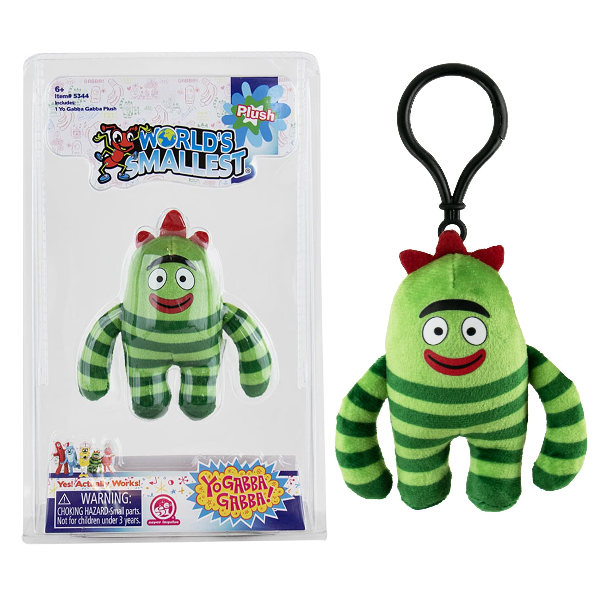 World's Smallest Yo Gabba Gabba Plush Backpack Clip | Brobee | Free Sh