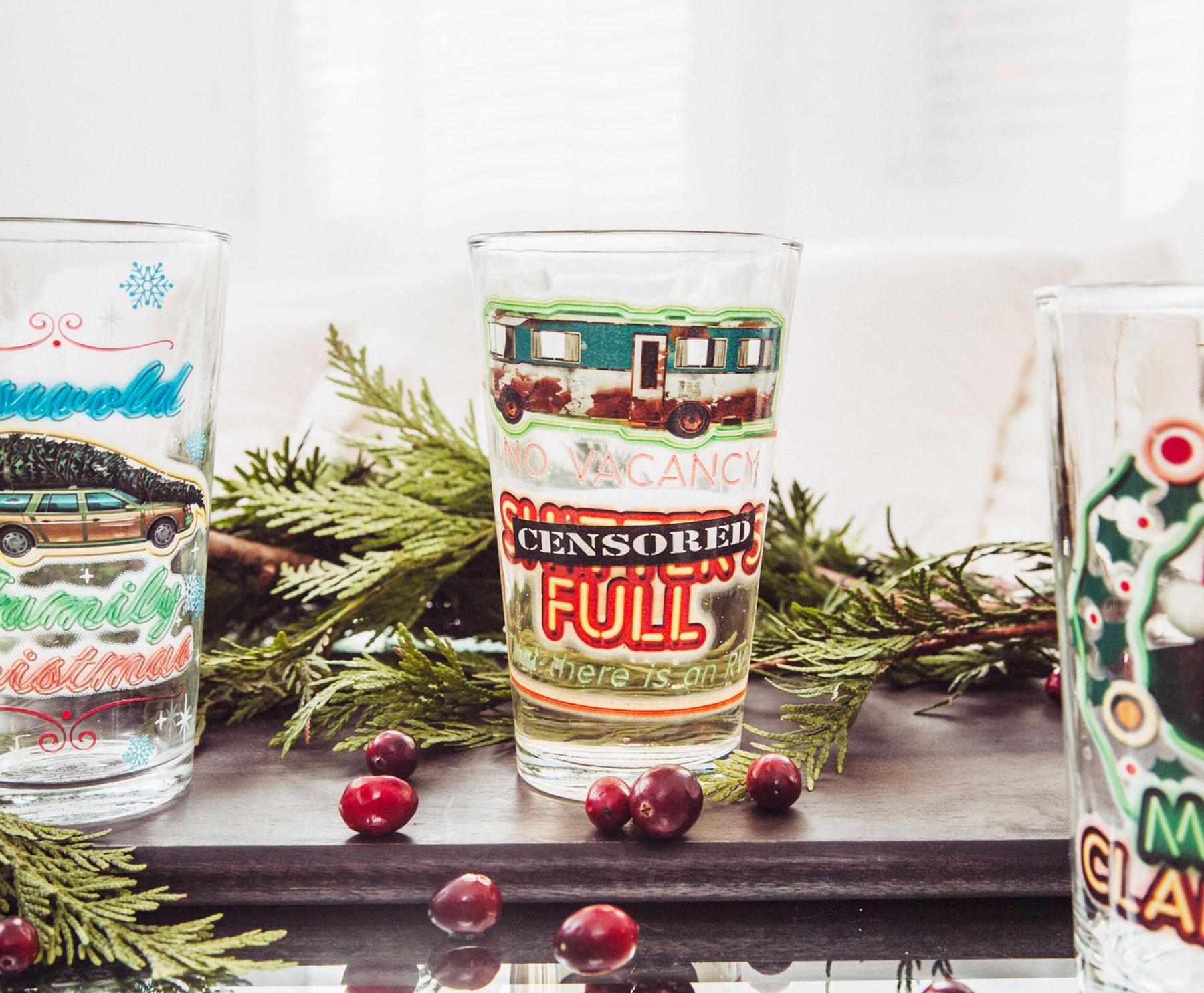 National Lampoon's Christmas Vacation Quotes 16-Ounce Pint Glasses | Set of 4