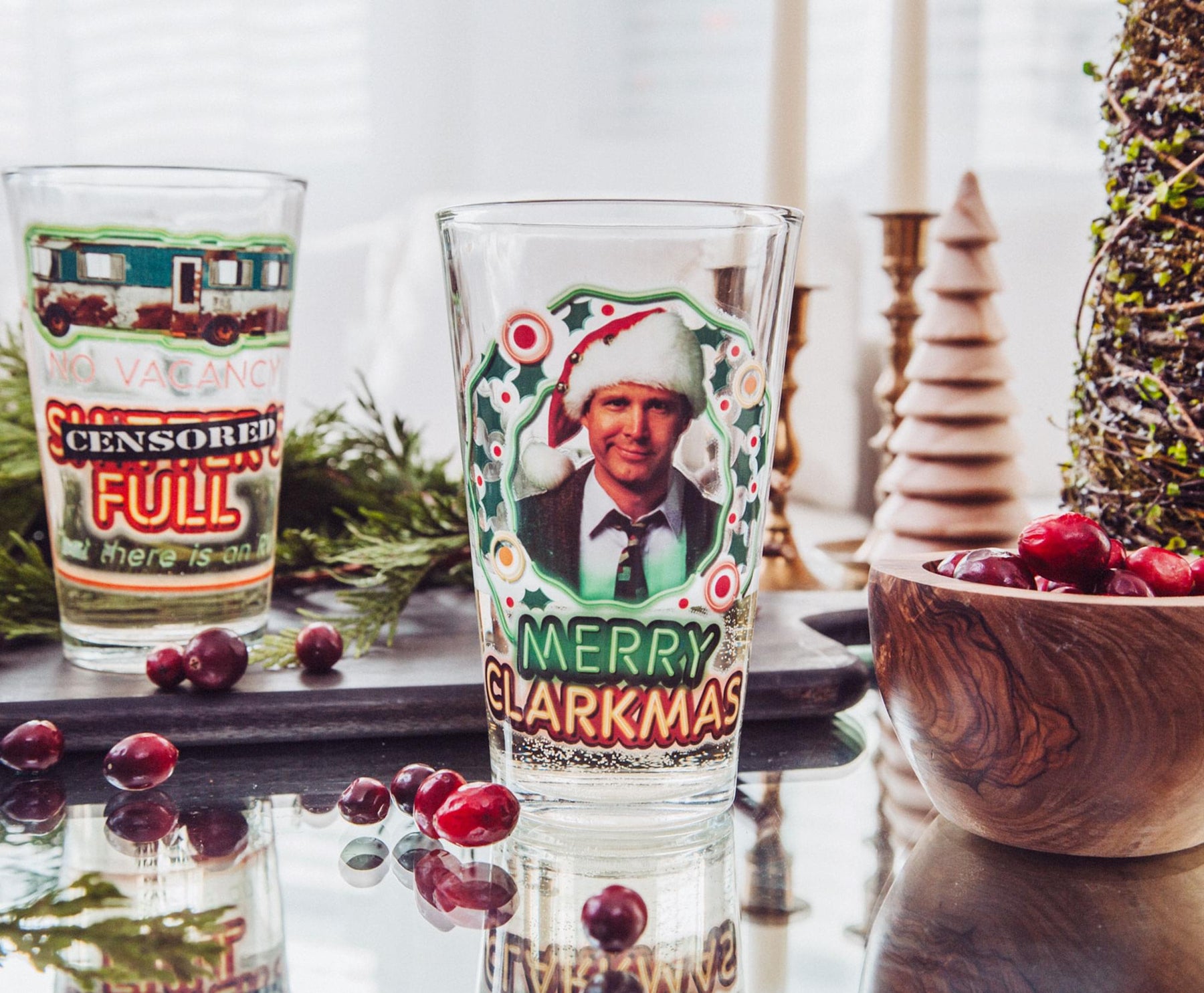 National Lampoon's Christmas Vacation Quotes 16-Ounce Pint Glasses | Set of 4