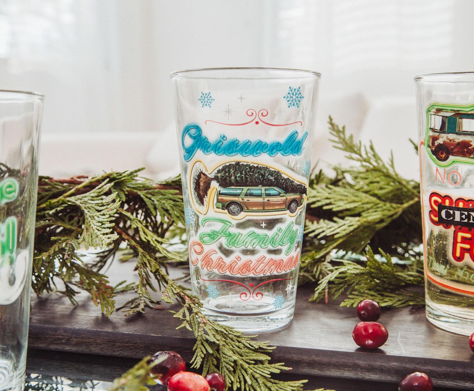 National Lampoon's Christmas Vacation Quotes 16-Ounce Pint Glasses | Set of 4