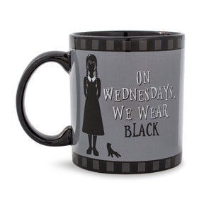 Addams Family Wednesday "On Wednesdays, We Wear Black" 20-Ounce Ceramic Mug