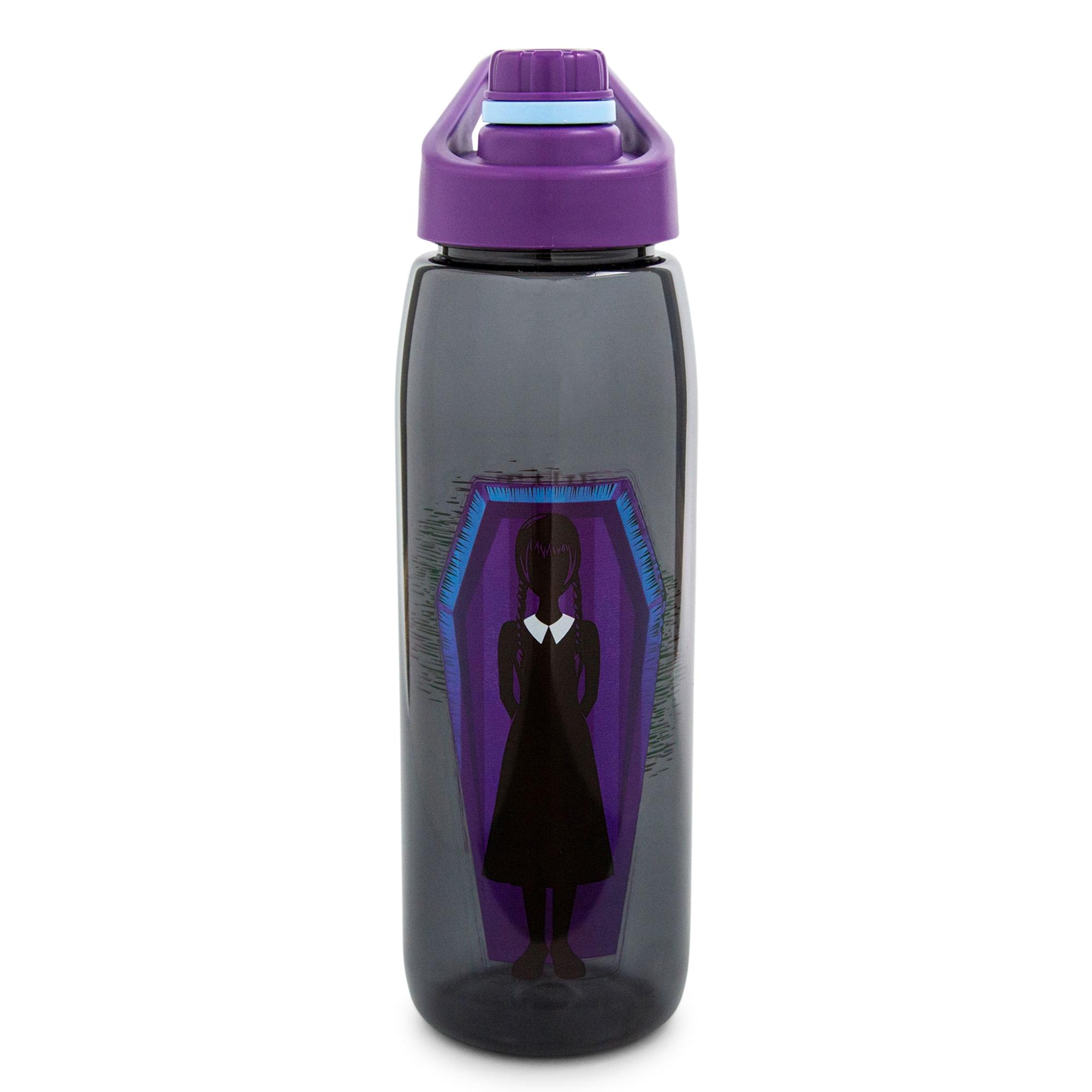 Addams Family What Would Wednesday Do? Water Bottle with Screw-Top Lid