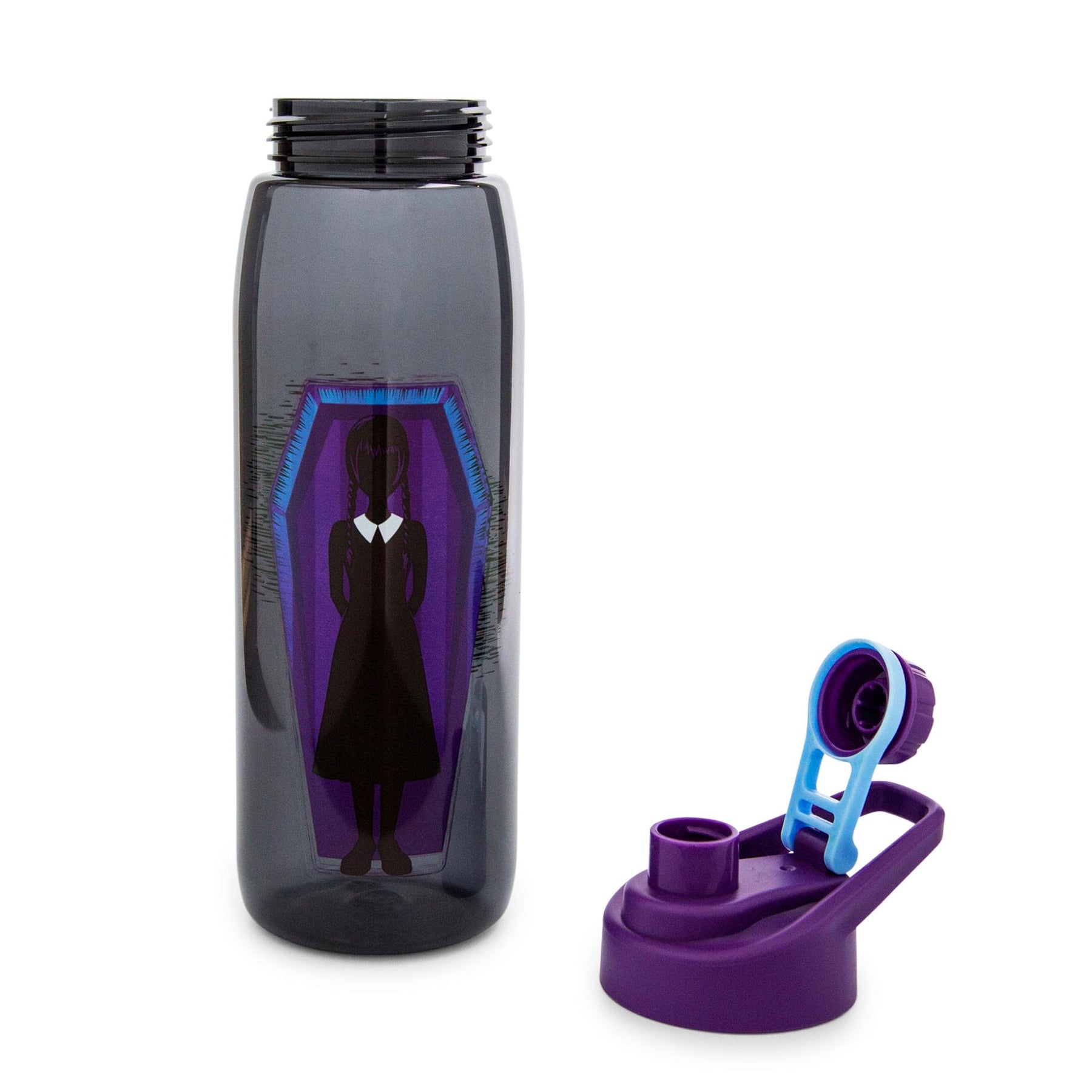 Addams Family "What Would Wednesday Do?" Water Bottle With Screw-Top Lid