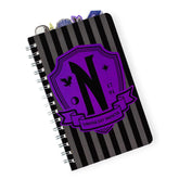 Addams Family Wednesday Nevermore Academy 5-Tab Spiral Notebook With 75 Sheets