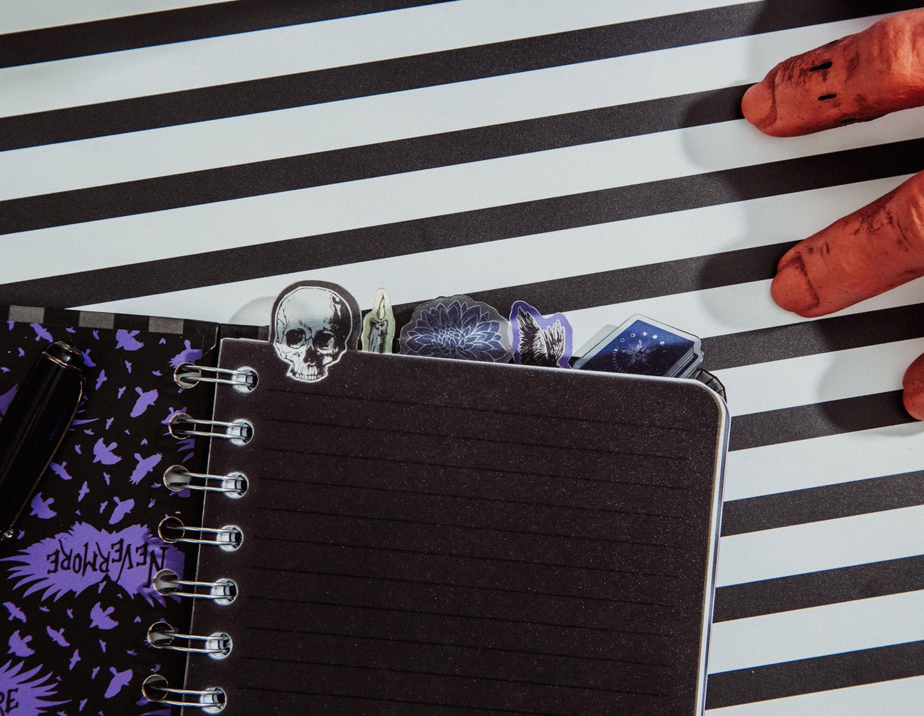 Addams Family Wednesday Nevermore Academy 5-Tab Spiral Notebook With 75 Sheets