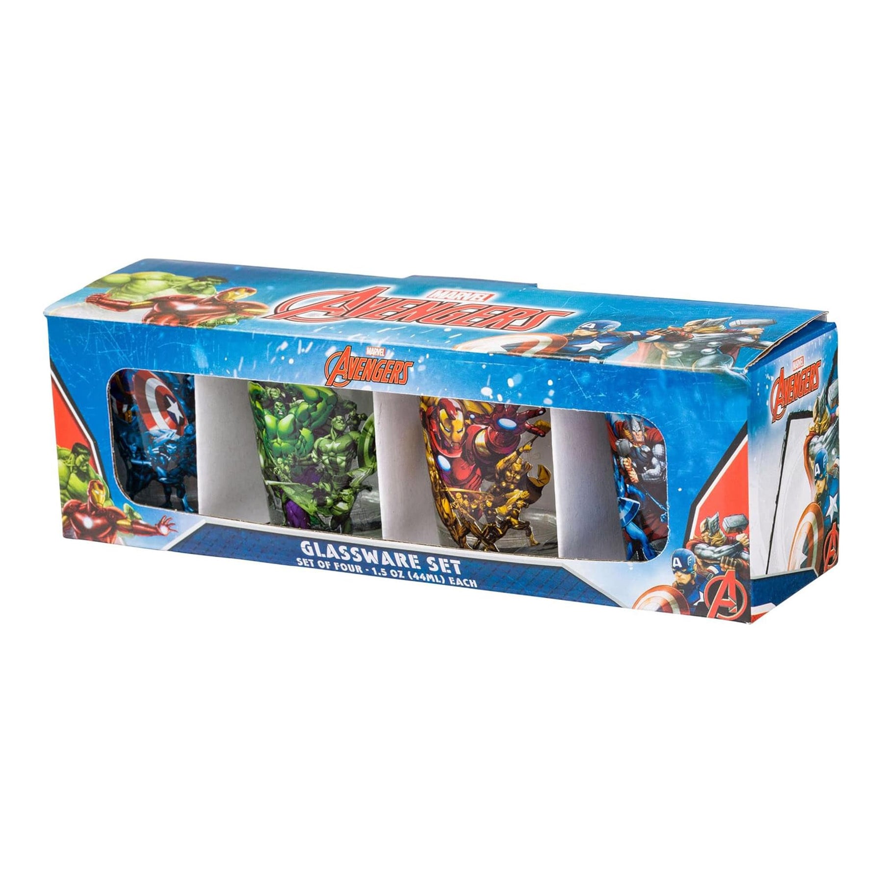 Marvel Avengers 2-Ounce Mini Shot Glasses | Set of 4