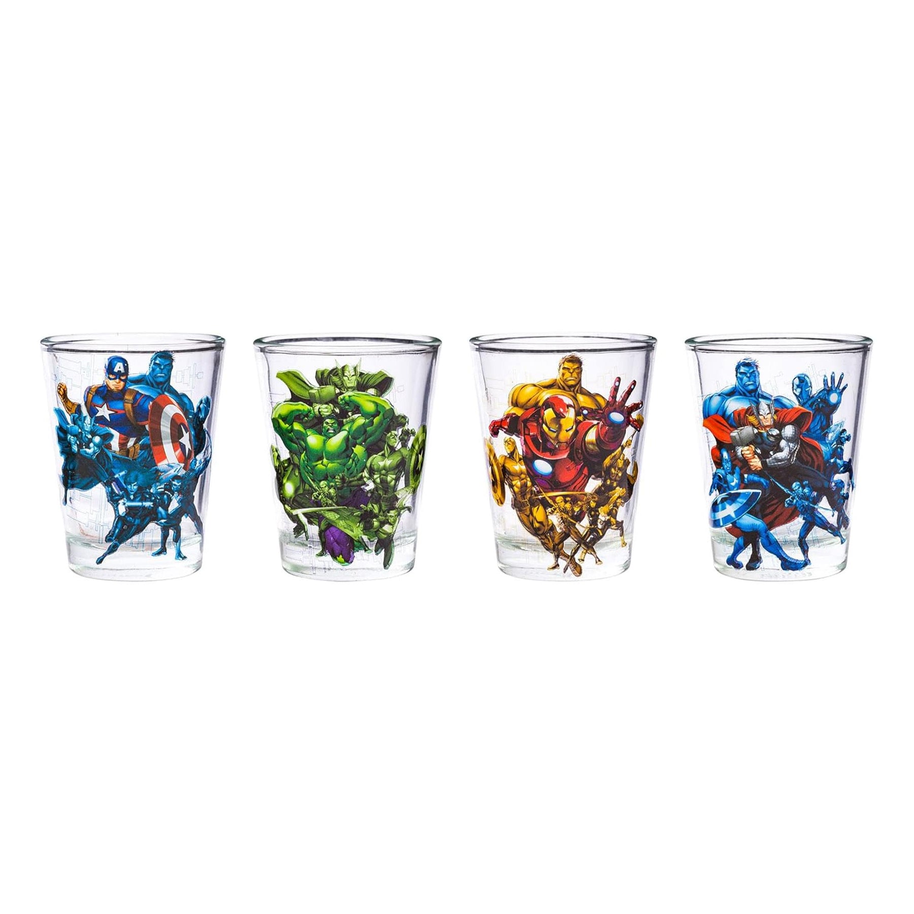 Marvel Avengers 2-Ounce Mini Shot Glasses | Set of 4