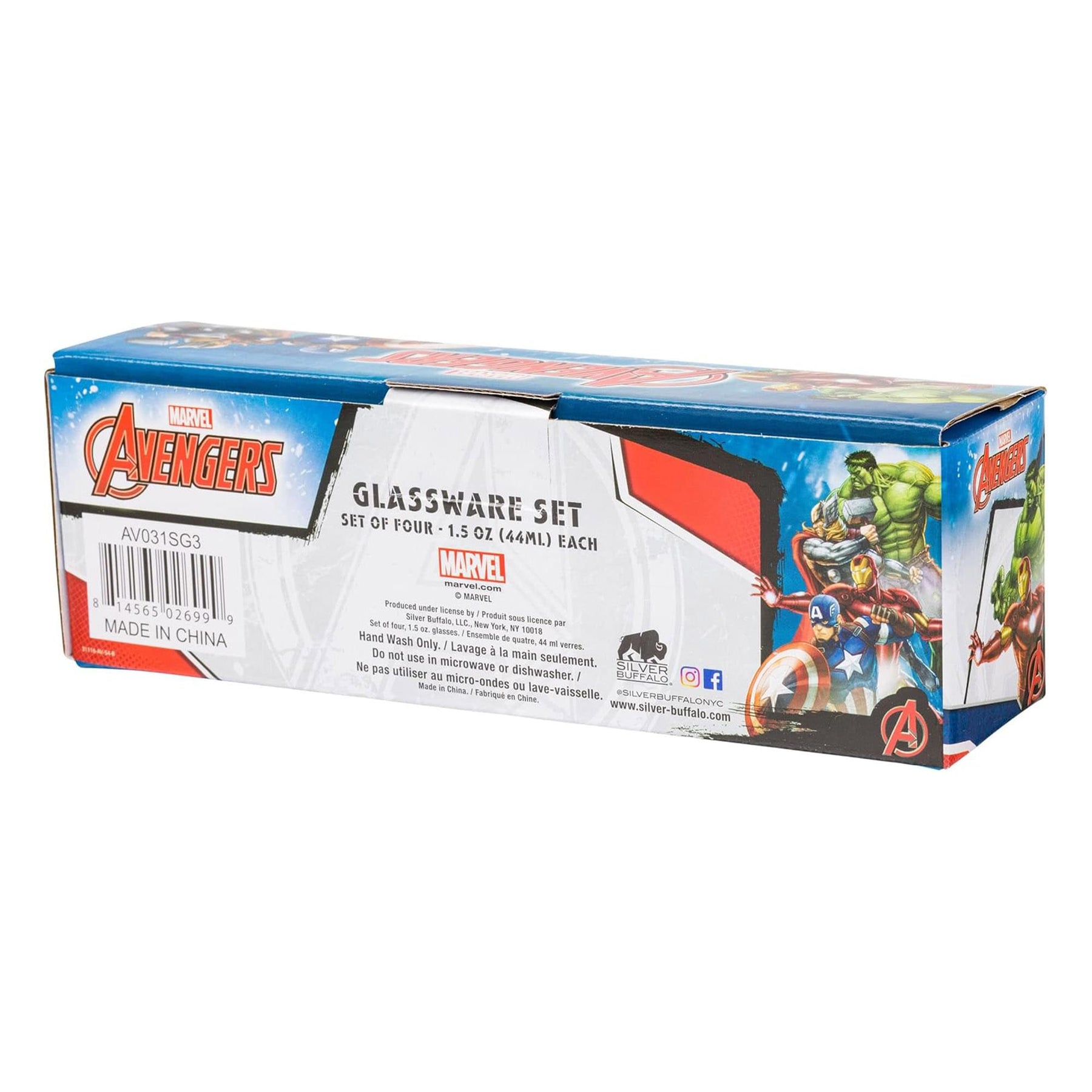 Marvel Avengers 2-Ounce Mini Shot Glasses | Set of 4