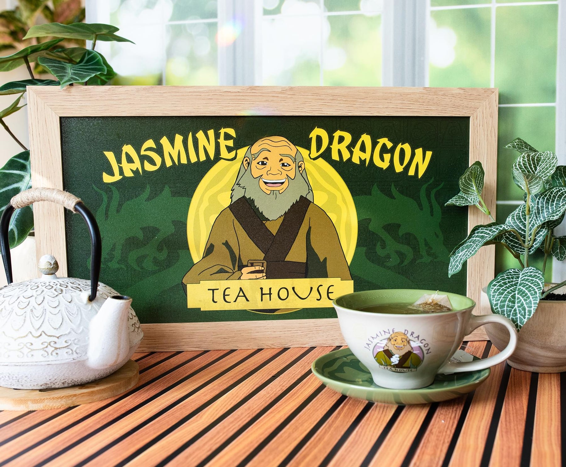 Avatar: The Last Airbender Jasmine Dragon Tea House Hanging Sign Framed Wall Art