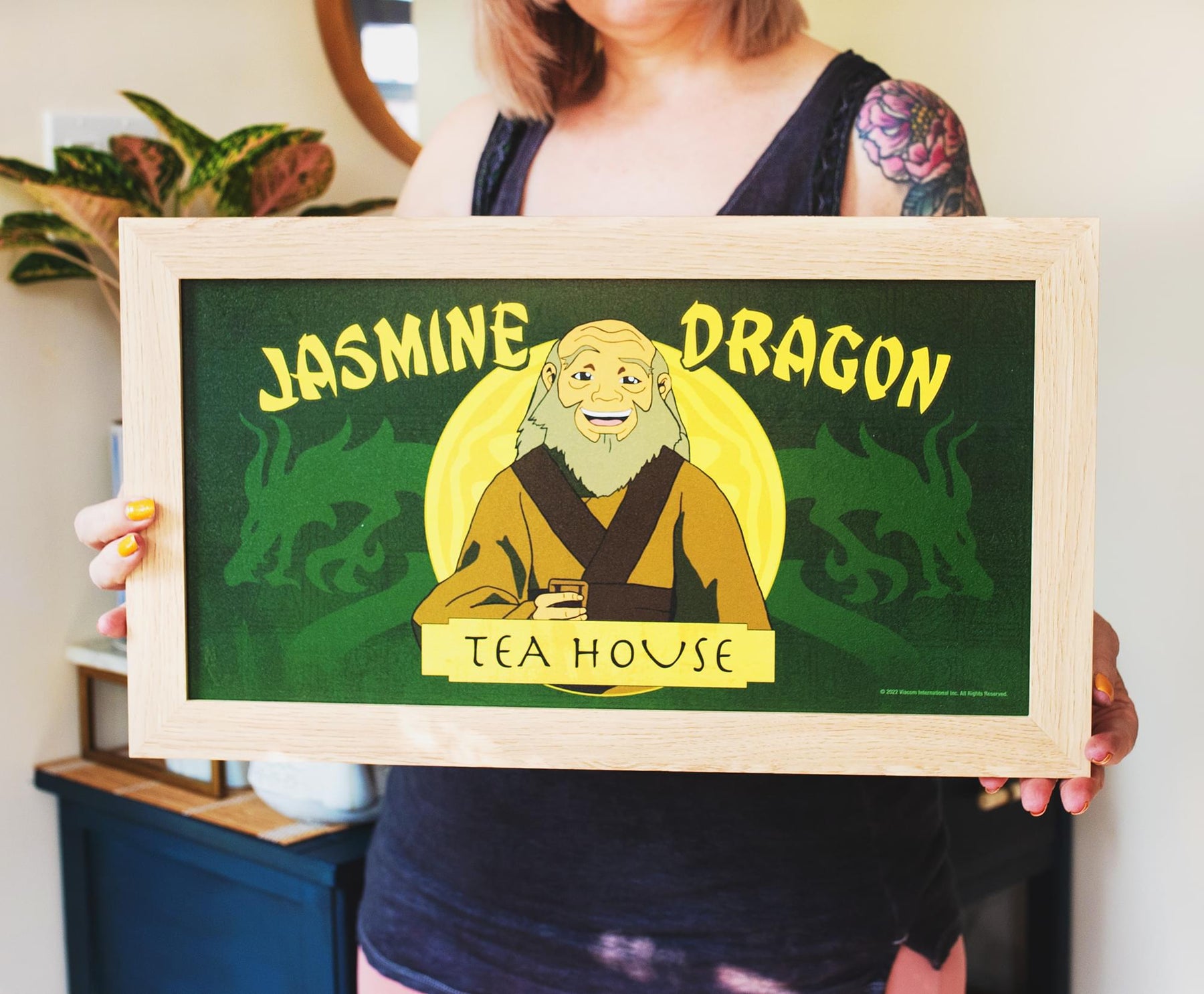 Avatar: The Last Airbender Jasmine Dragon Tea House Hanging Sign Framed Wall Art