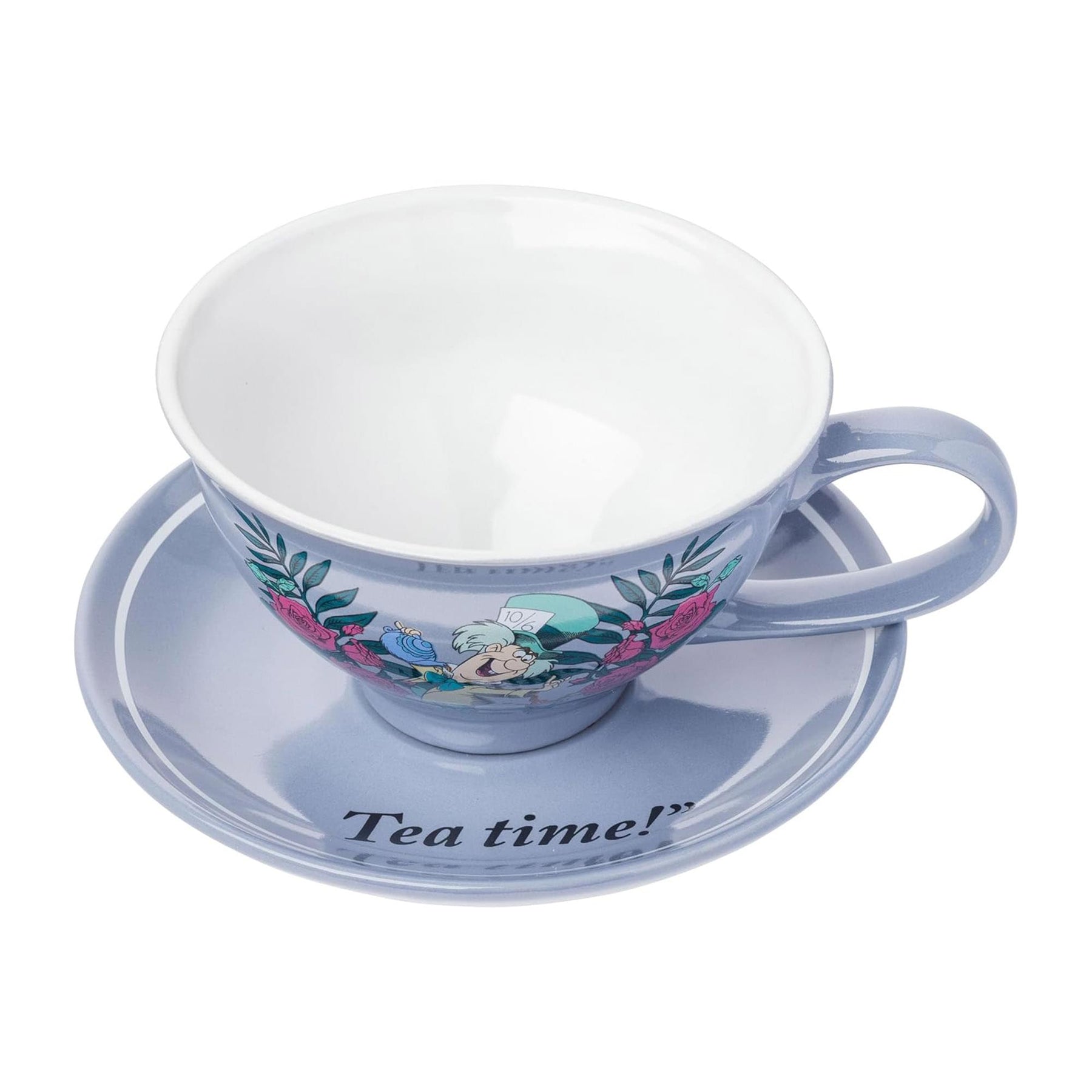 Disney Alice In Wonderland Mad Hatter Teacup and Saucer Set | Holds 12 Ounces