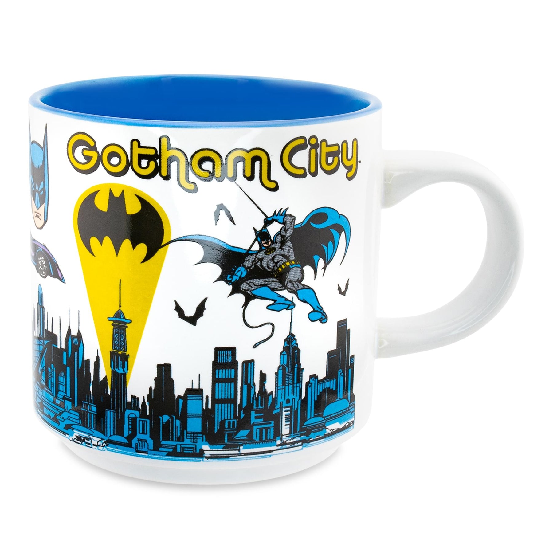 DC Comics Batman Allover Print Single Stackable Ceramic Mug | Holds 13 Ounces