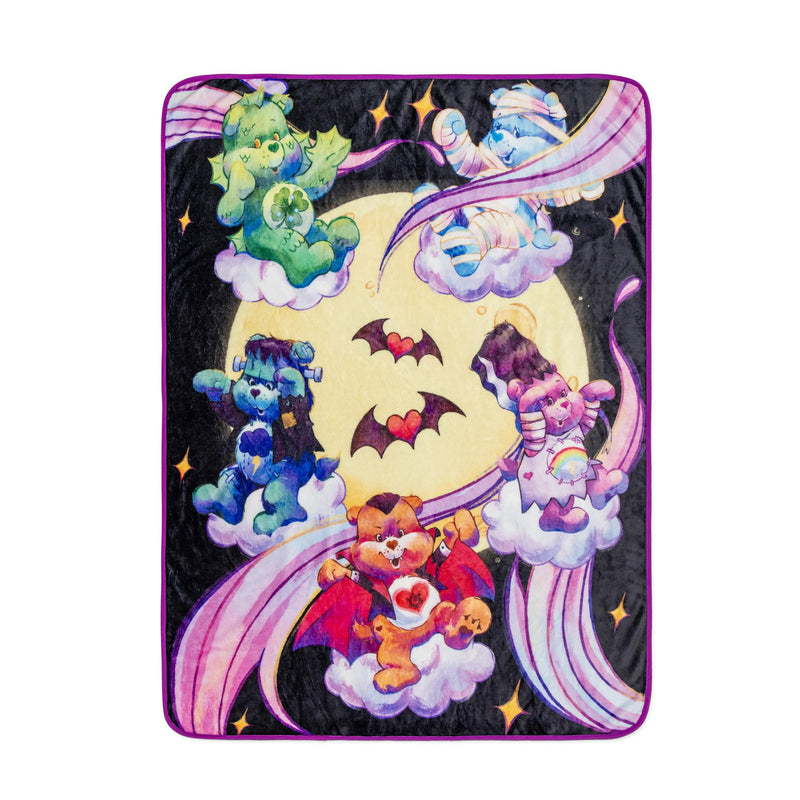 Care Bears x Universal Monsters Raschel Throw Blanket | 45 x 60 Inches