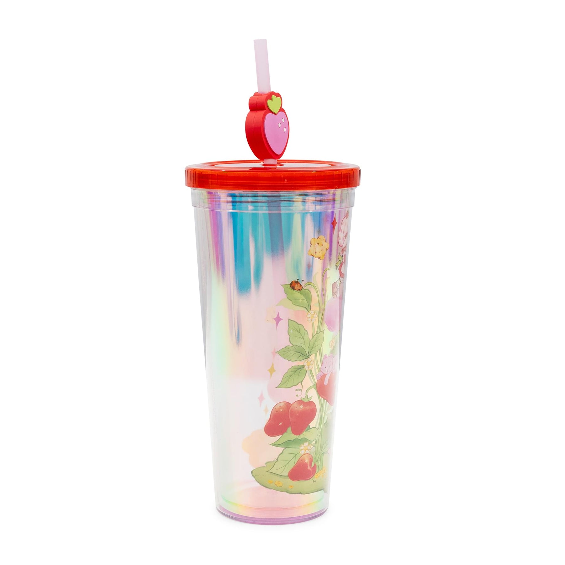 Care Bears x Strawberry Shortcake 24-Ounce Carnival Cup With Straw Topper Charm