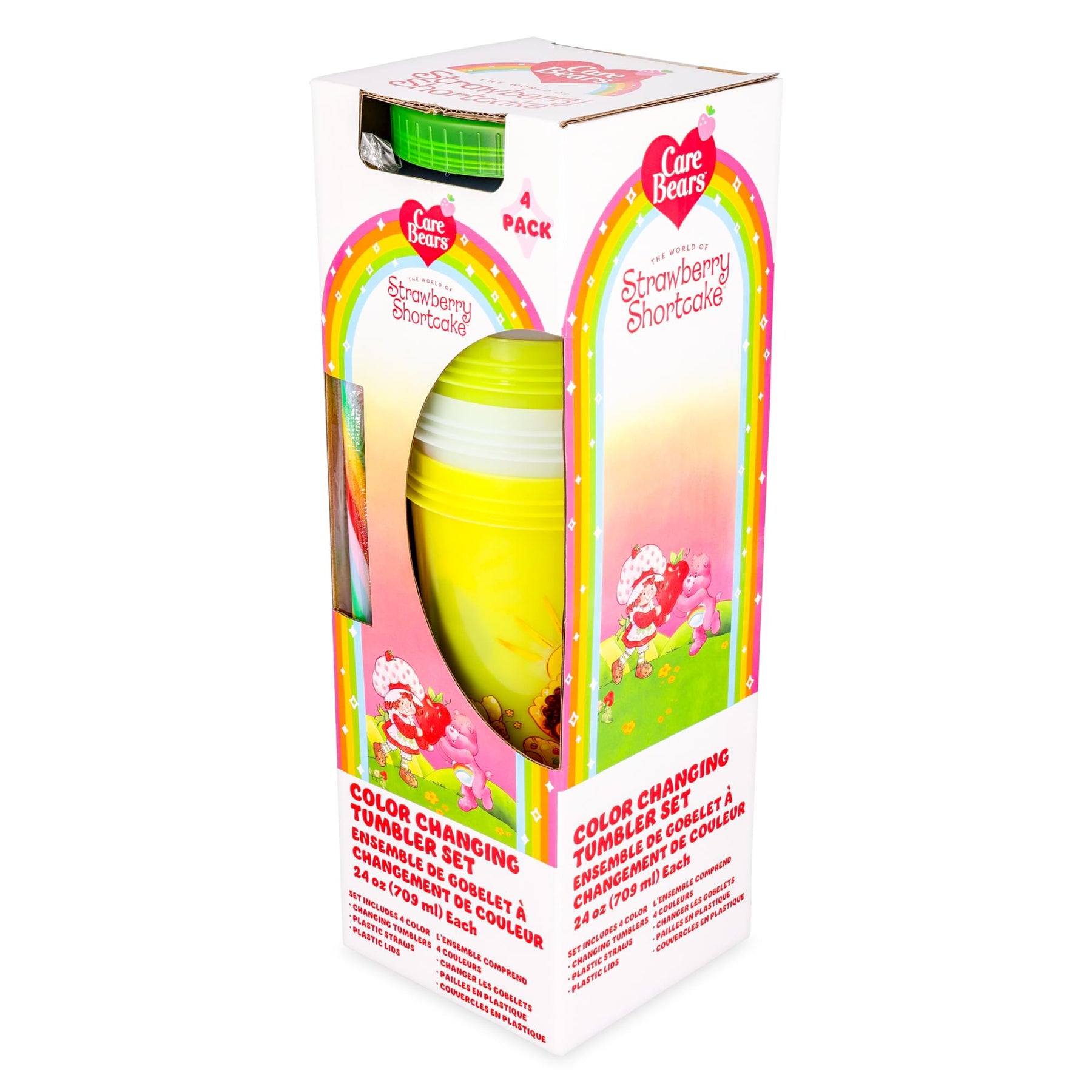 Care Bears x Strawberry Shortcake 4-Piece Color-Changing Tumbler Set | 24 Ounces