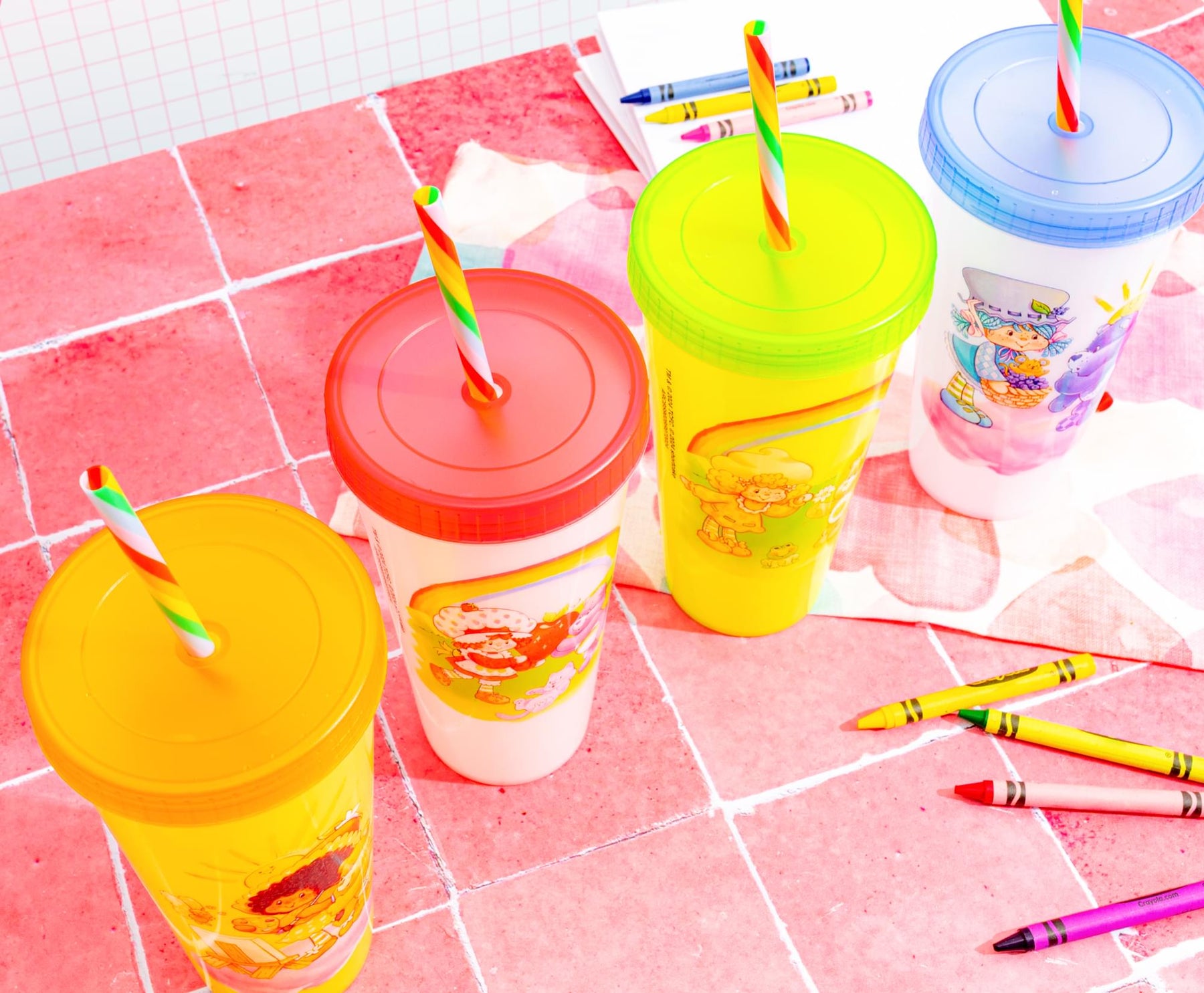Care Bears x Strawberry Shortcake 4-Piece Color-Changing Tumbler Set | 24 Ounces
